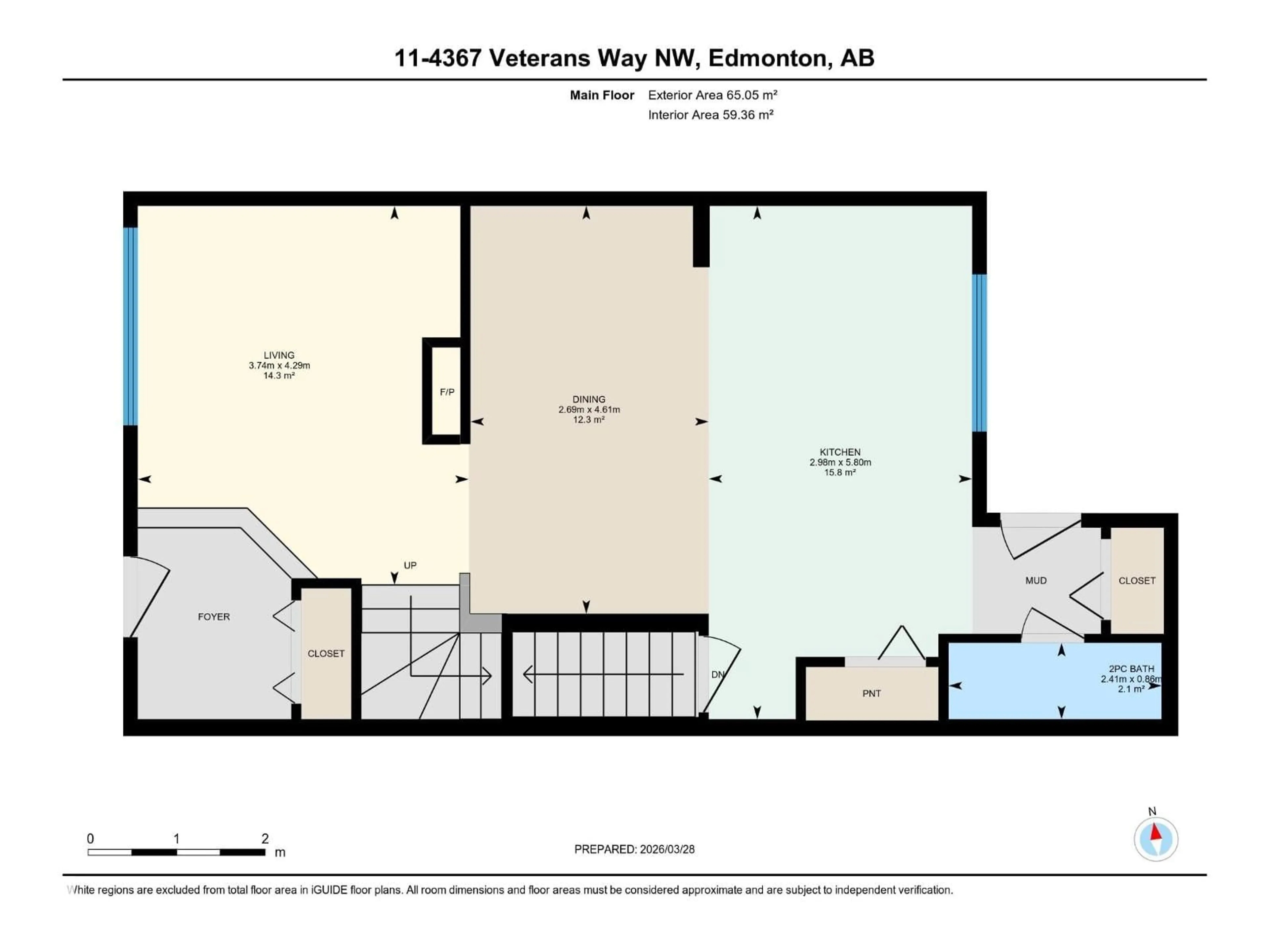 Floor plan for #11 - 4367 VETERANS WY, Edmonton Alberta T5E6N4