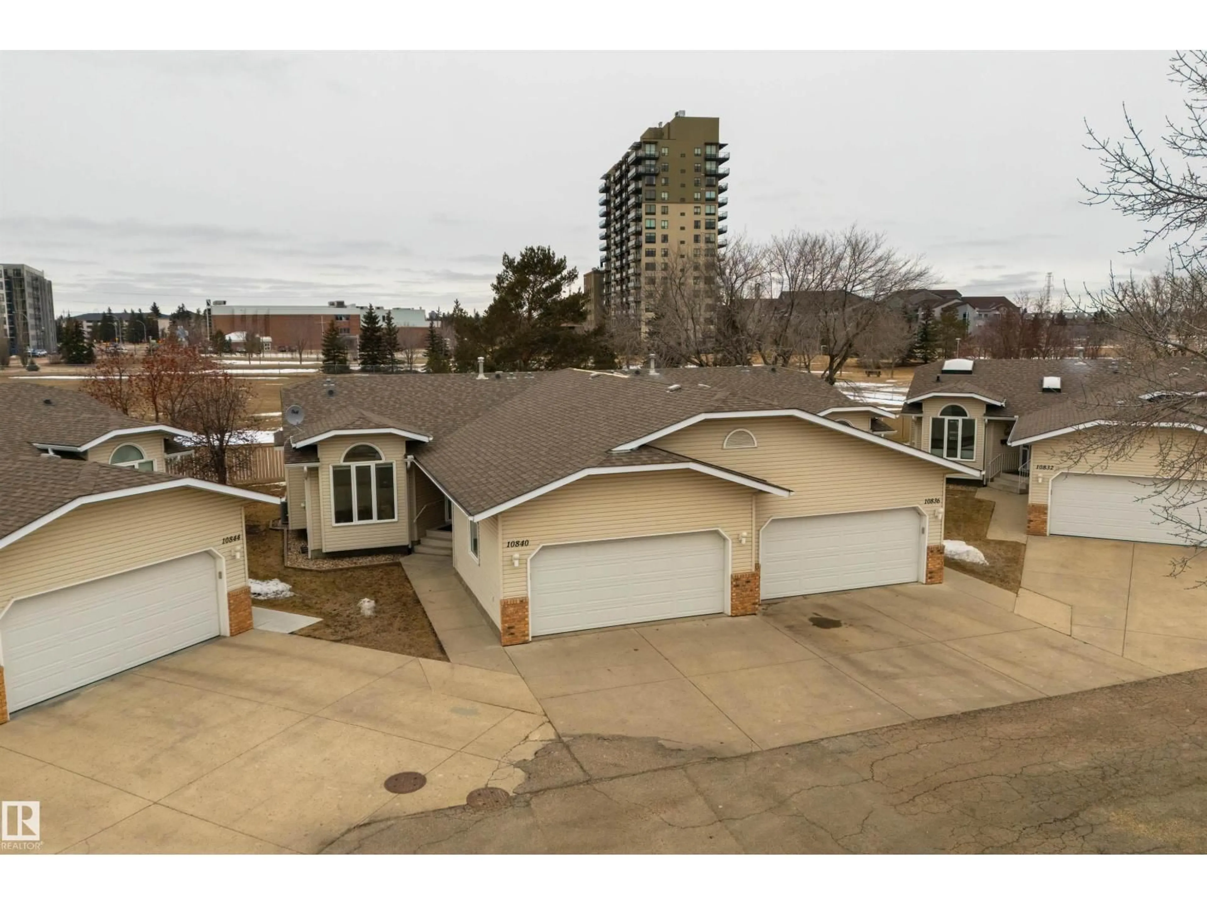 A pic from outside/outdoor area/front of a property/back of a property/a pic from drone, street for NW - 10840 25 AV, Edmonton Alberta T5J6N5