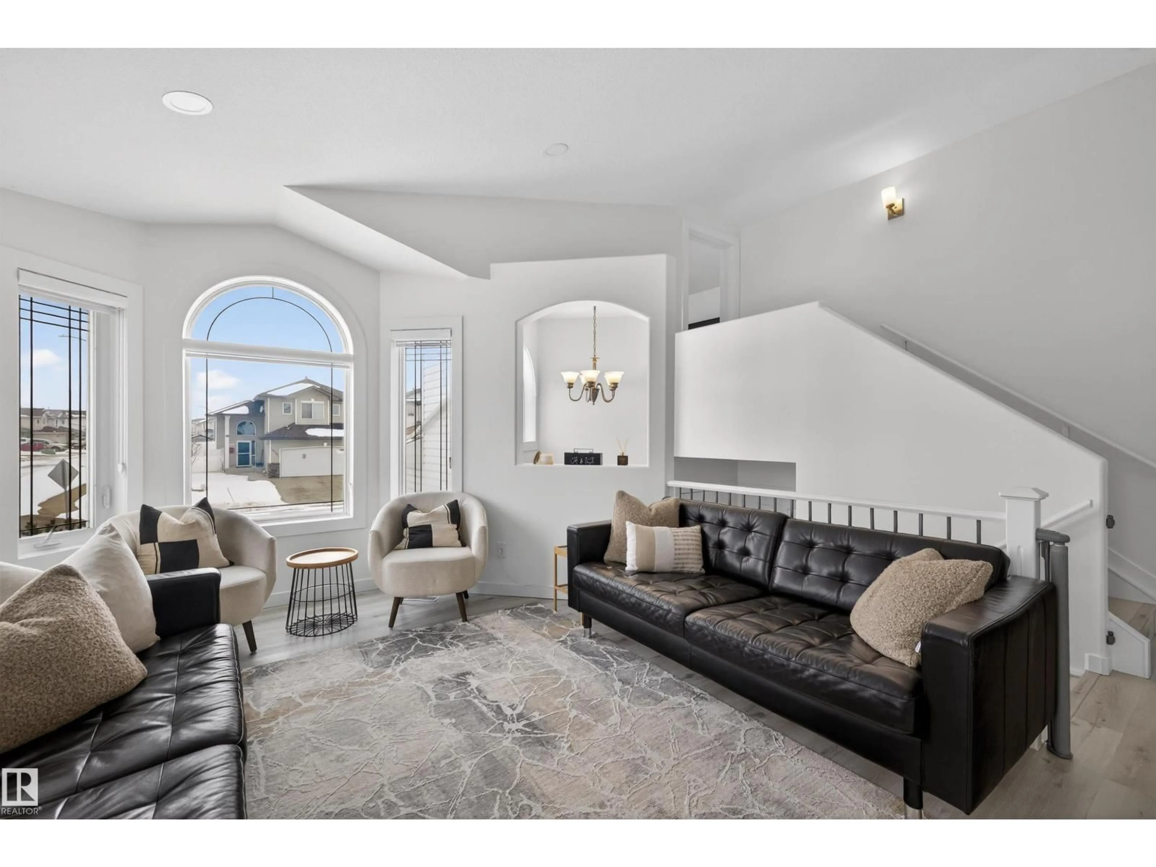 Living room with furniture, unknown for NW - 16528 68 ST, Edmonton Alberta T5Z3T2