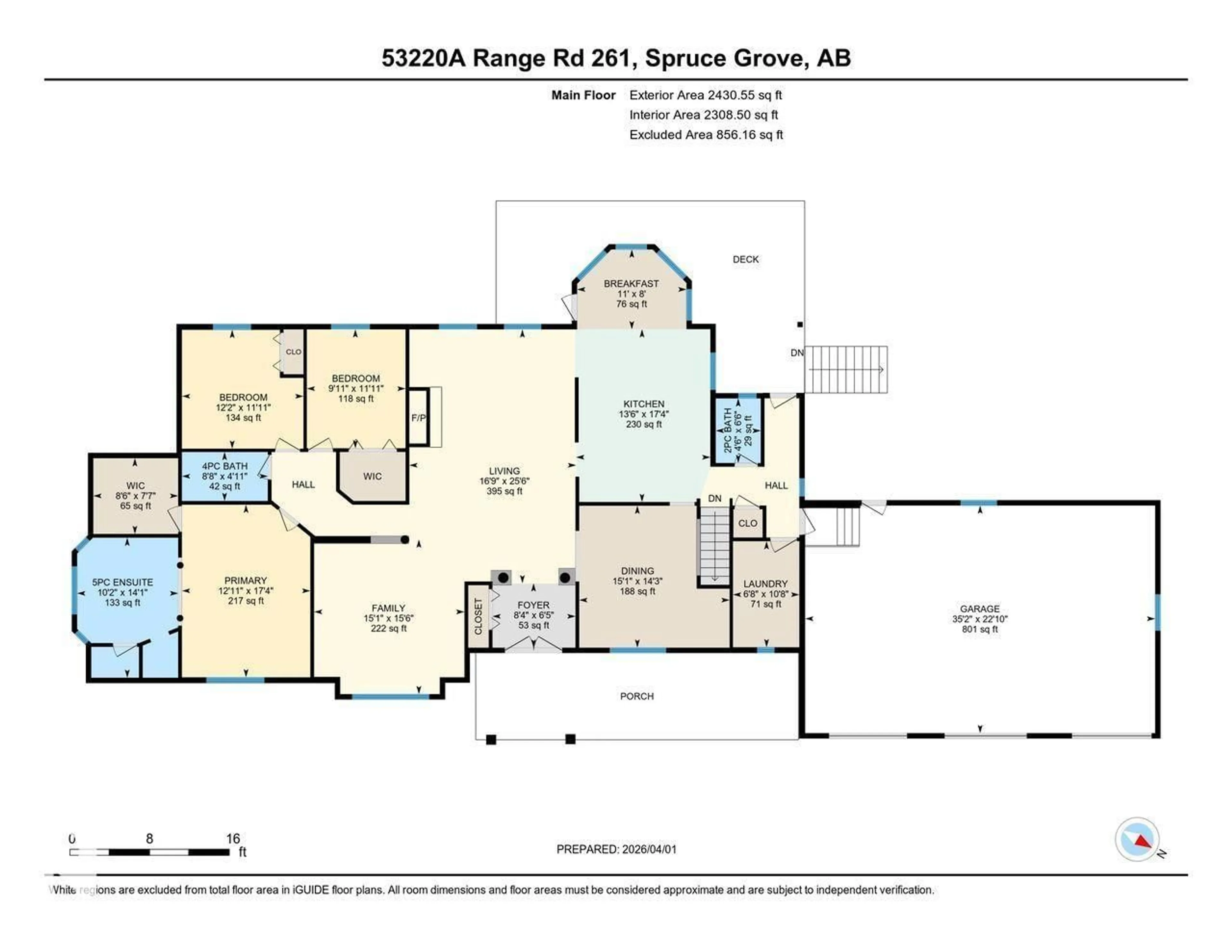 Floor plan for A - 53220 RGE ROAD 261 RGE ROAD, Rural Parkland County Alberta T7Y1A2