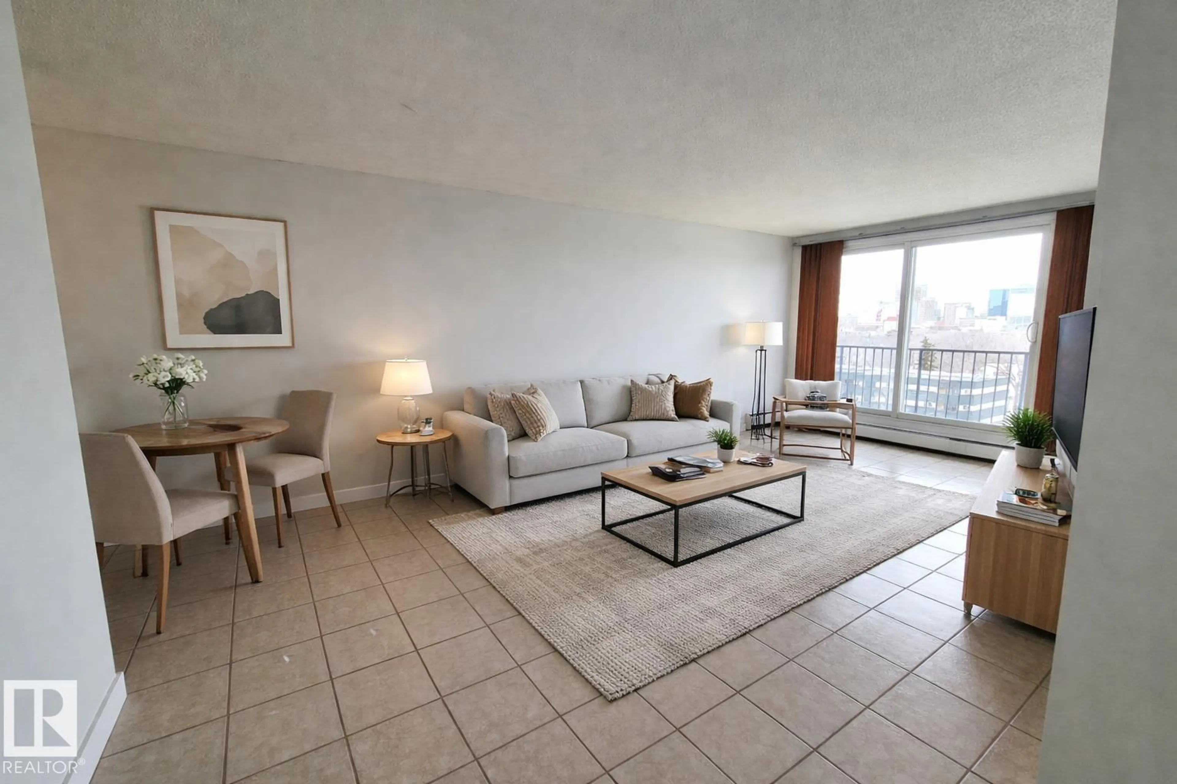 Living room with furniture, unknown for #804 - 9028 JASPER AV, Edmonton Alberta T5H3Y6