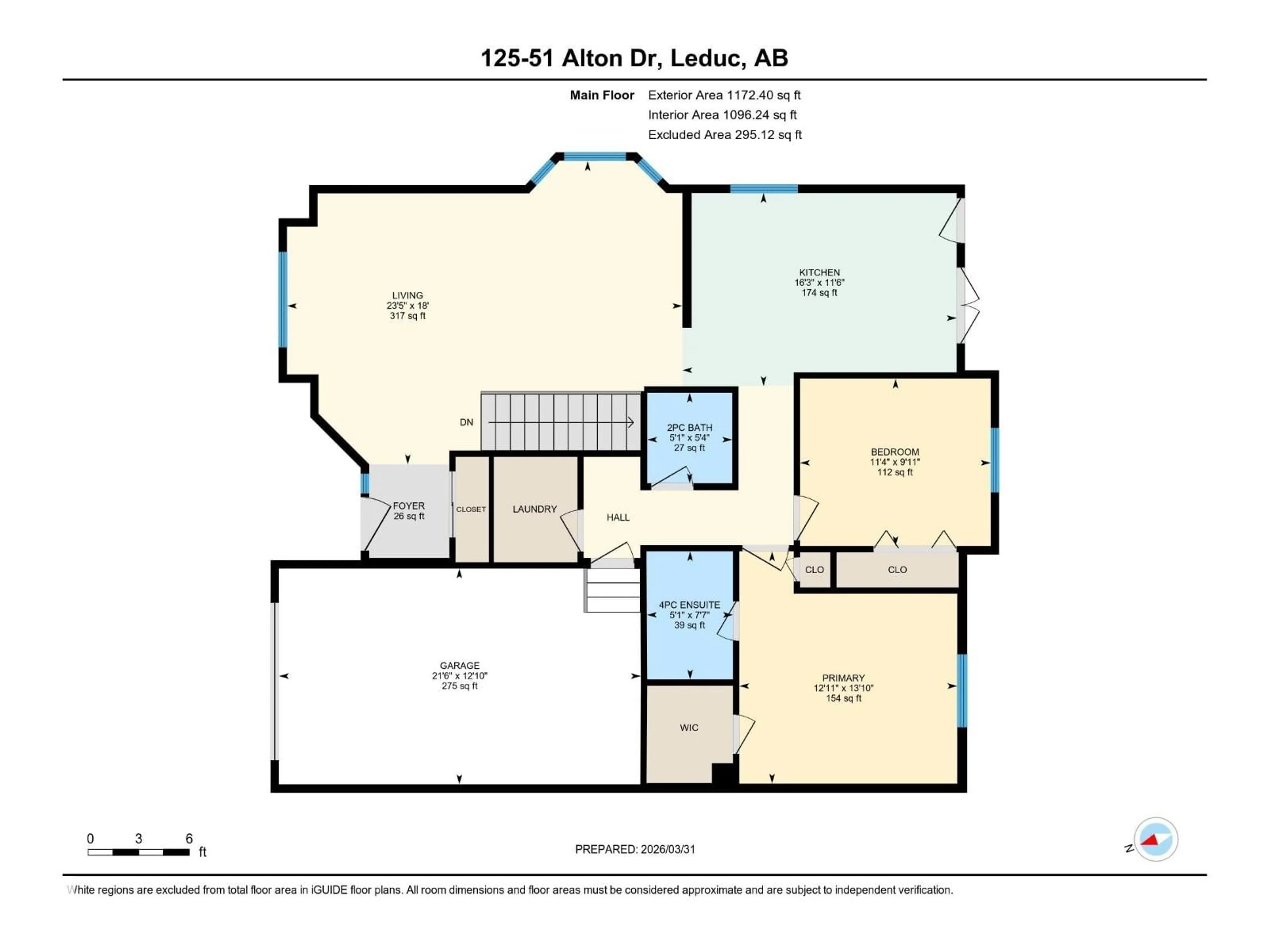 Floor plan for 51 - 125 ALTON DR, Leduc Alberta T9E6N3
