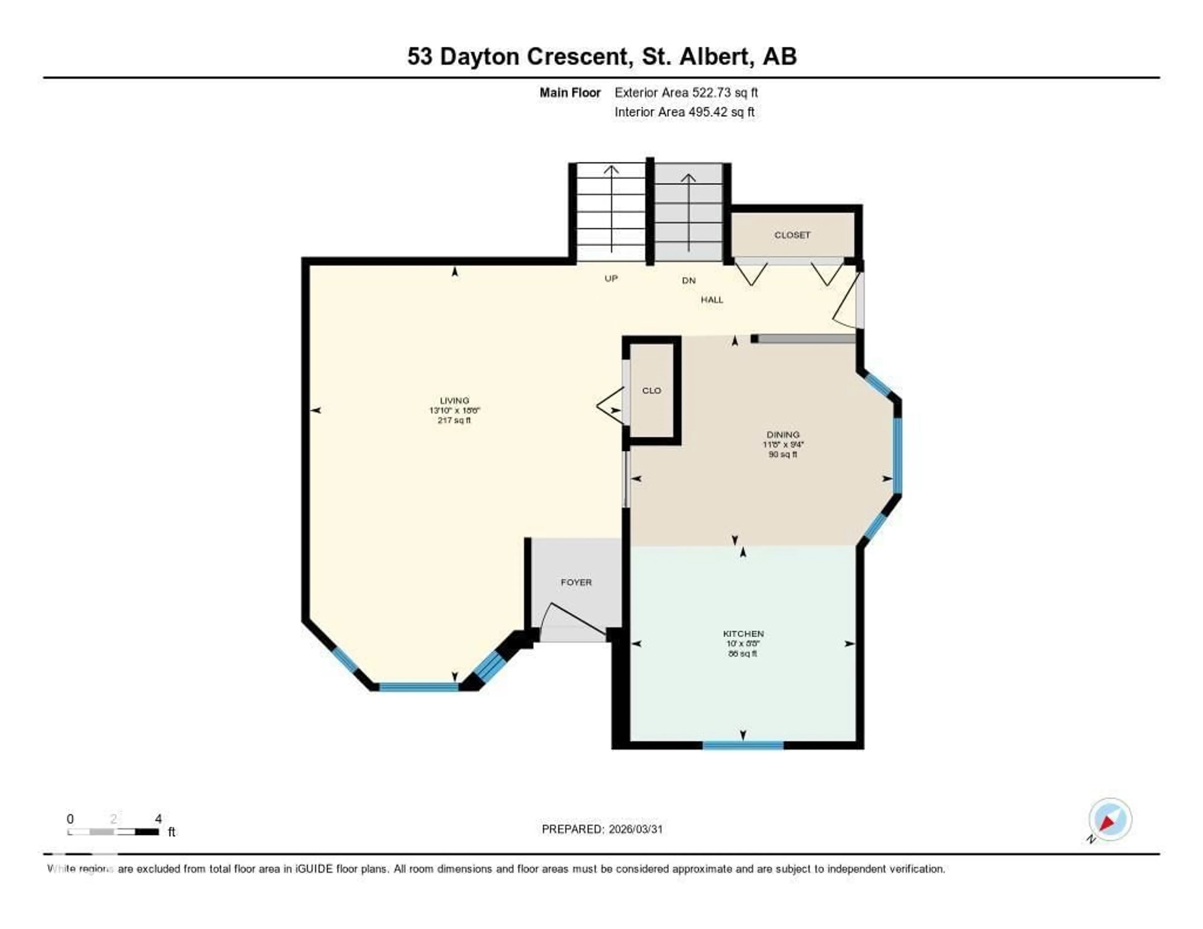 Floor plan for 53 DAYTON CR, St. Albert Alberta T8N4X7