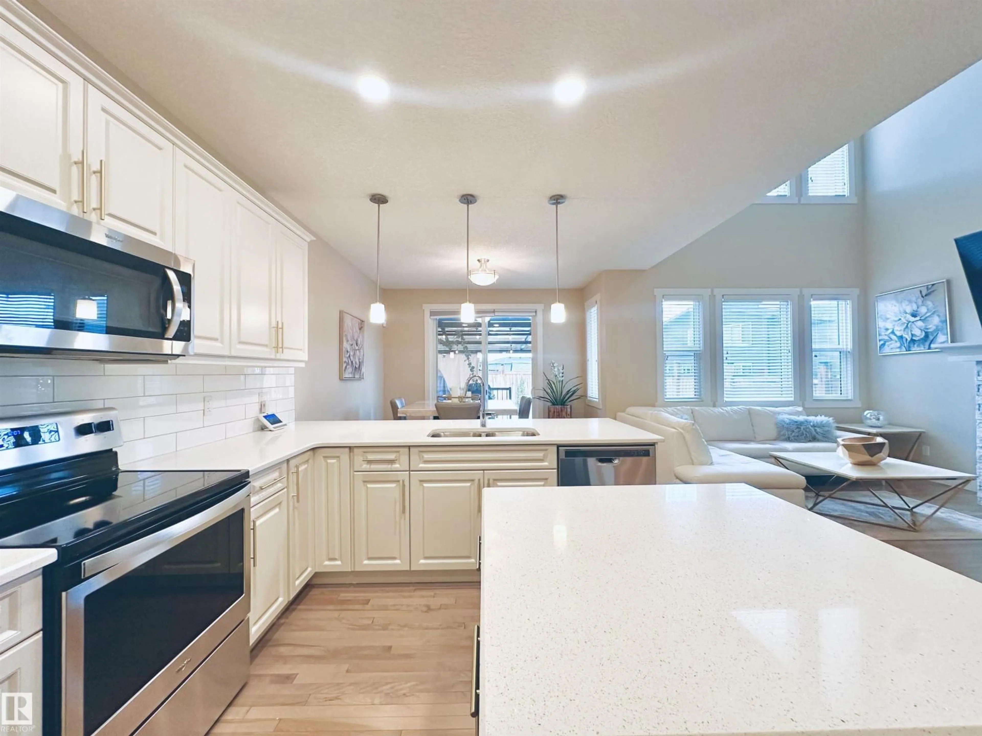 Open concept kitchen, ceramic/tile floor for NW - 20119 29 AV, Edmonton Alberta T6M0W6