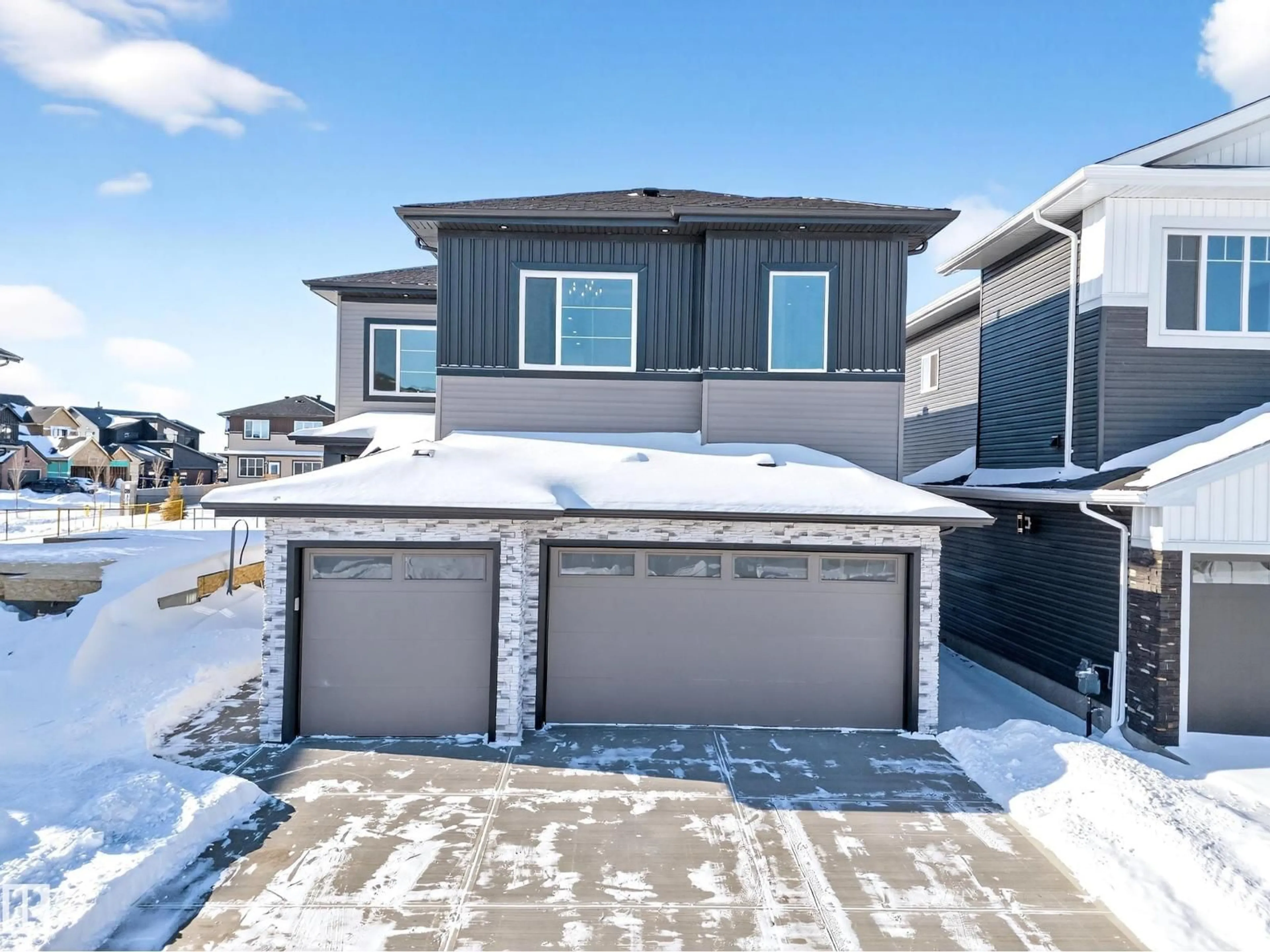Home with vinyl exterior material, street for 4006 40 ST, Beaumont Alberta T4X3B6