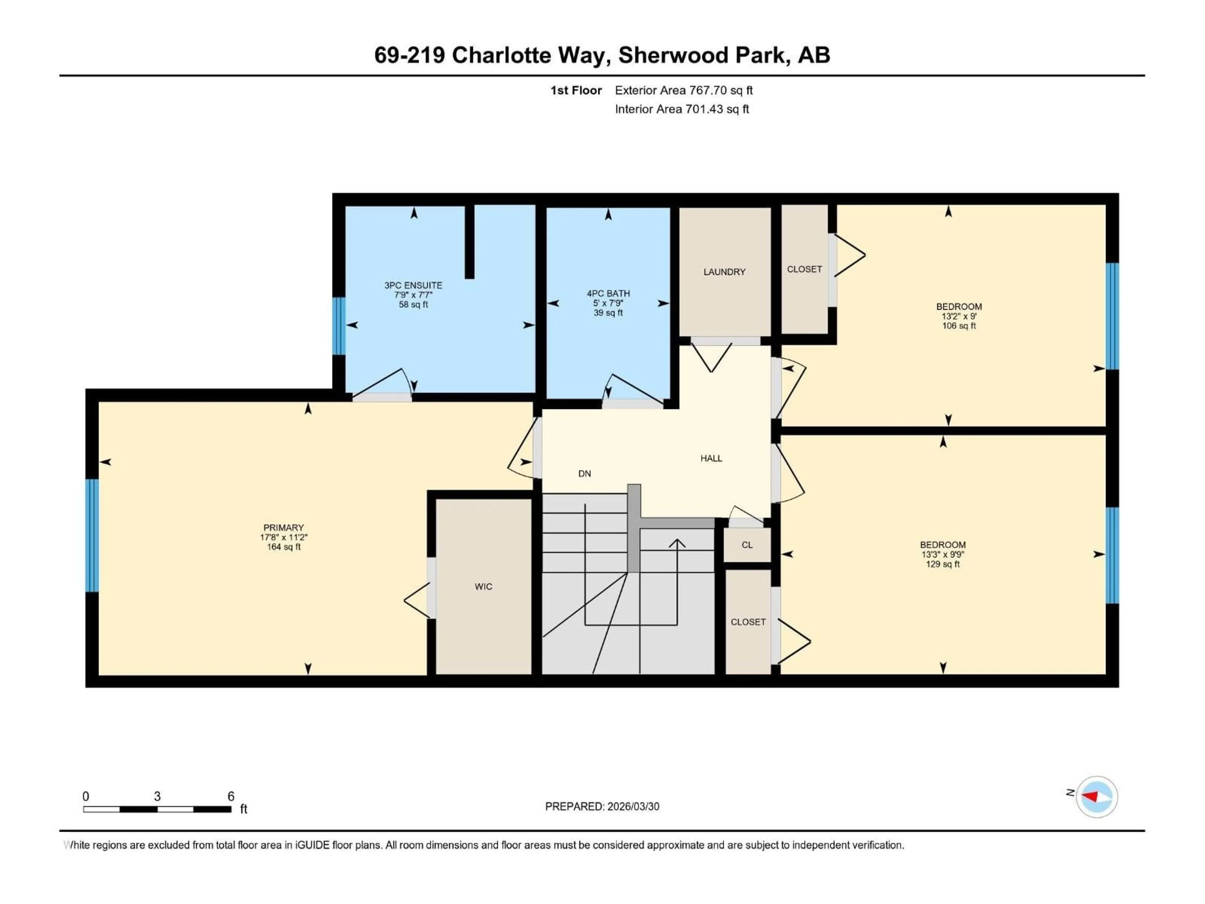 Floor plan for 69 219 CHARLOTTE WY, Sherwood Park Alberta T8H0T3
