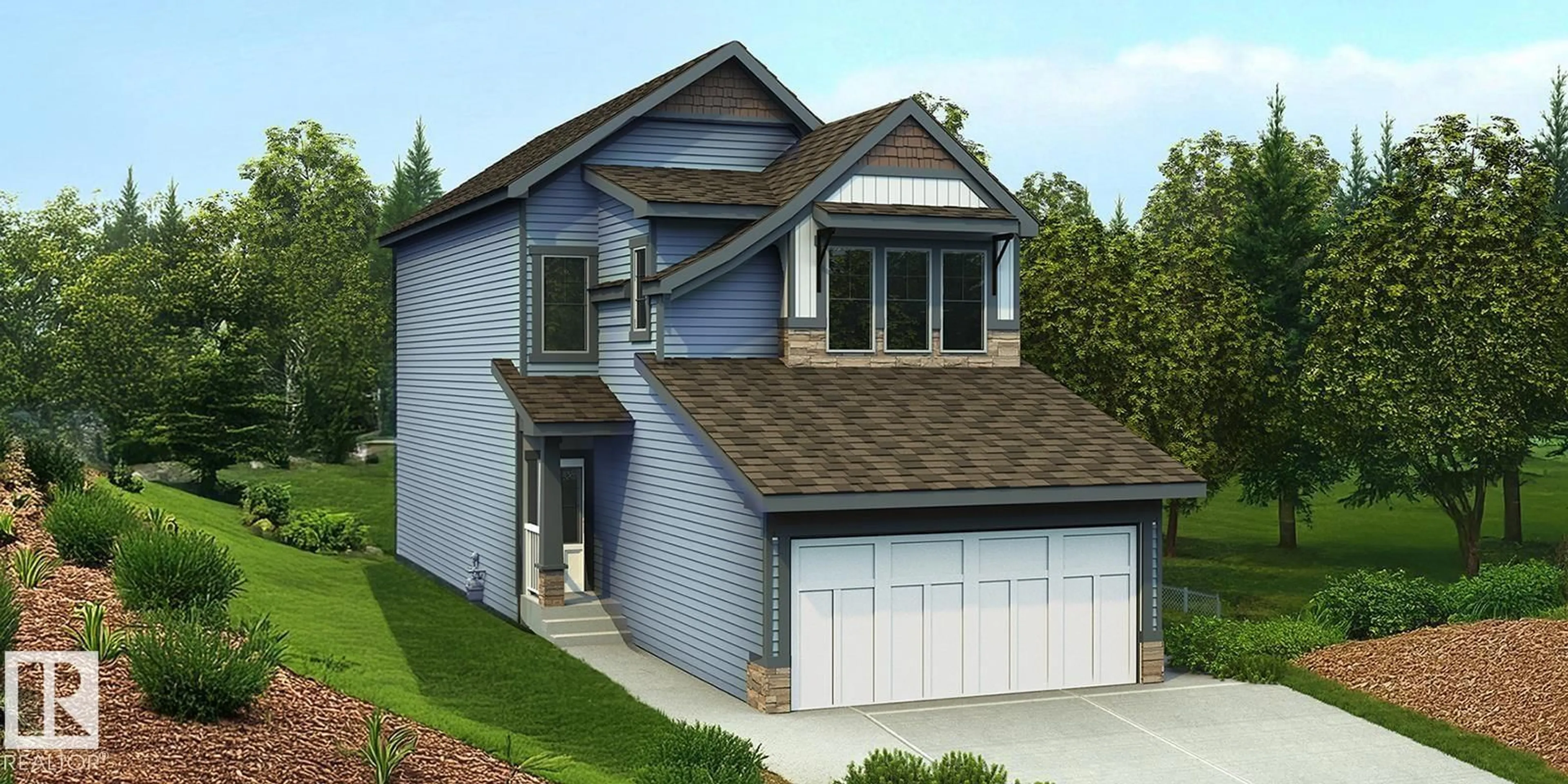 Home with vinyl exterior material, street for 8524 183 AV NW, Edmonton Alberta T5Z0X5