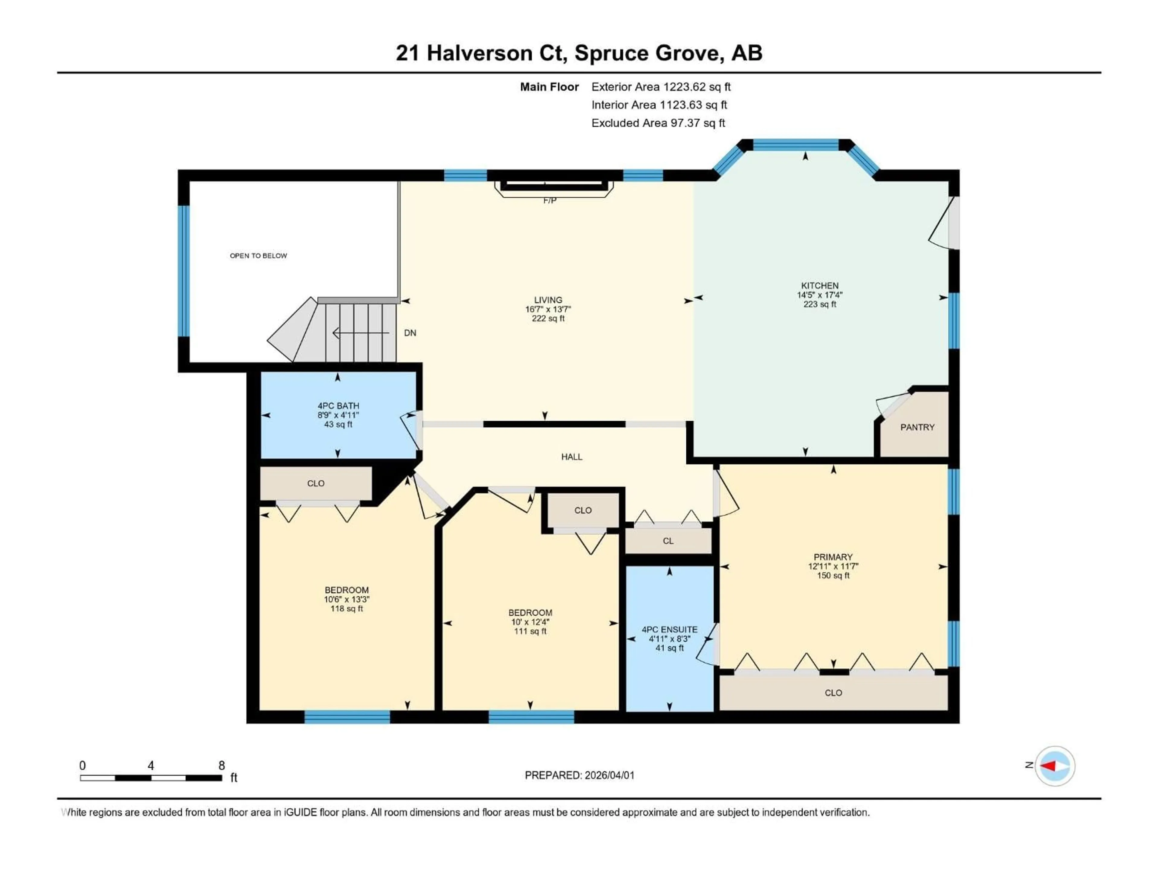 Floor plan for 21 HALVERSON CO, Spruce Grove Alberta T7X4P7