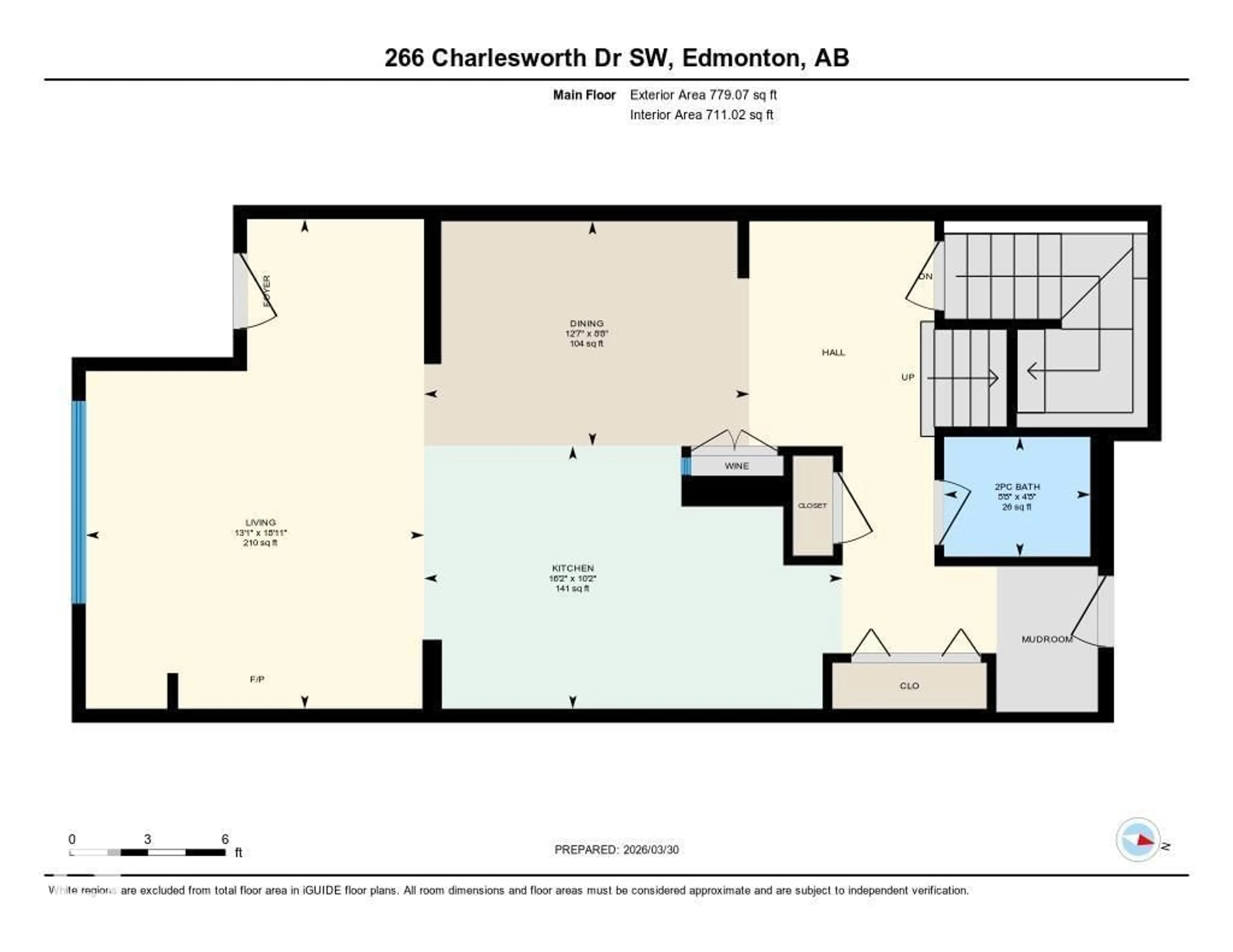 Floor plan for 266 CHARLESWORTH DR, Edmonton Alberta T6X2P4
