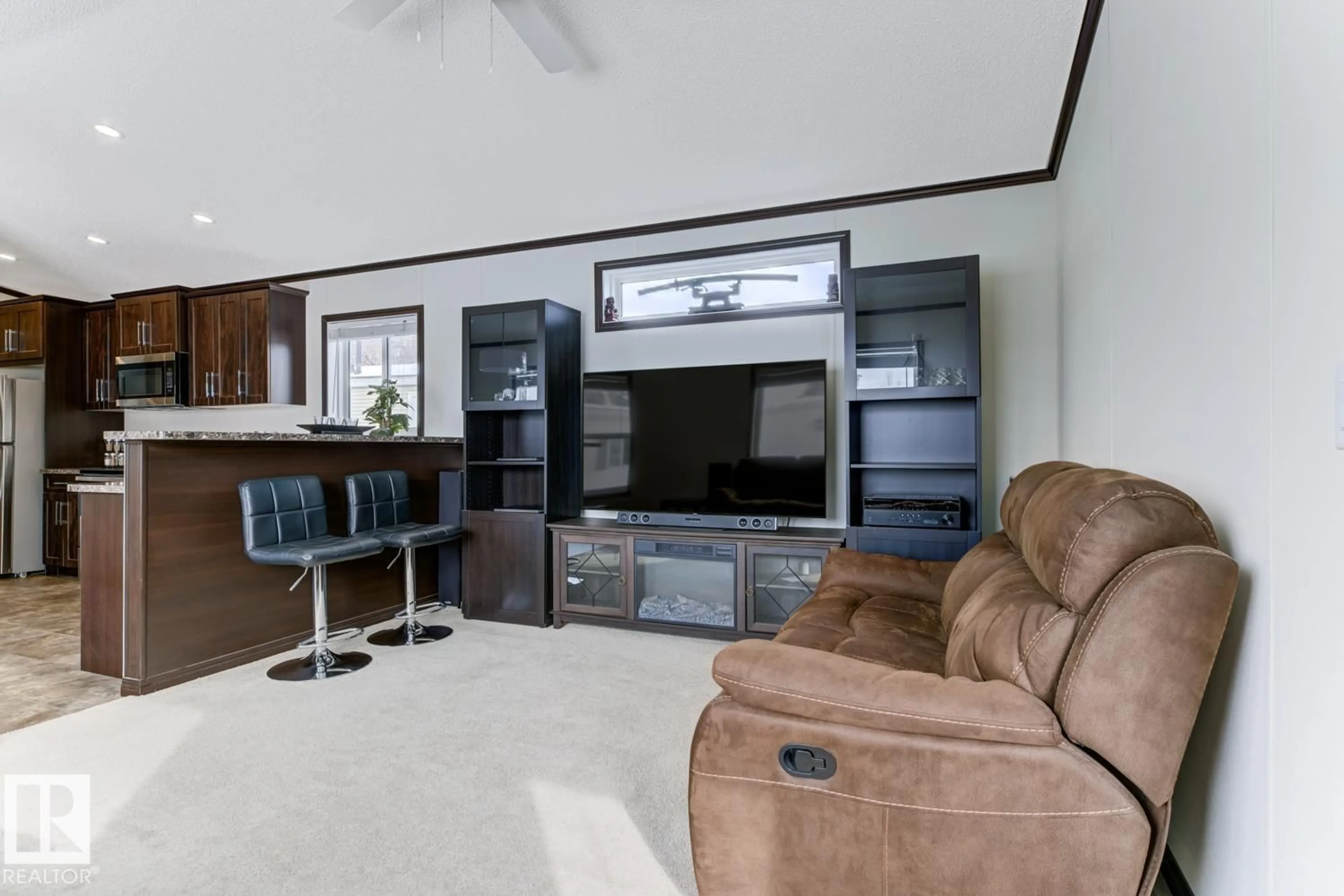 Home theater for #105 - 12604 153 AV, Edmonton Alberta T5X4M7