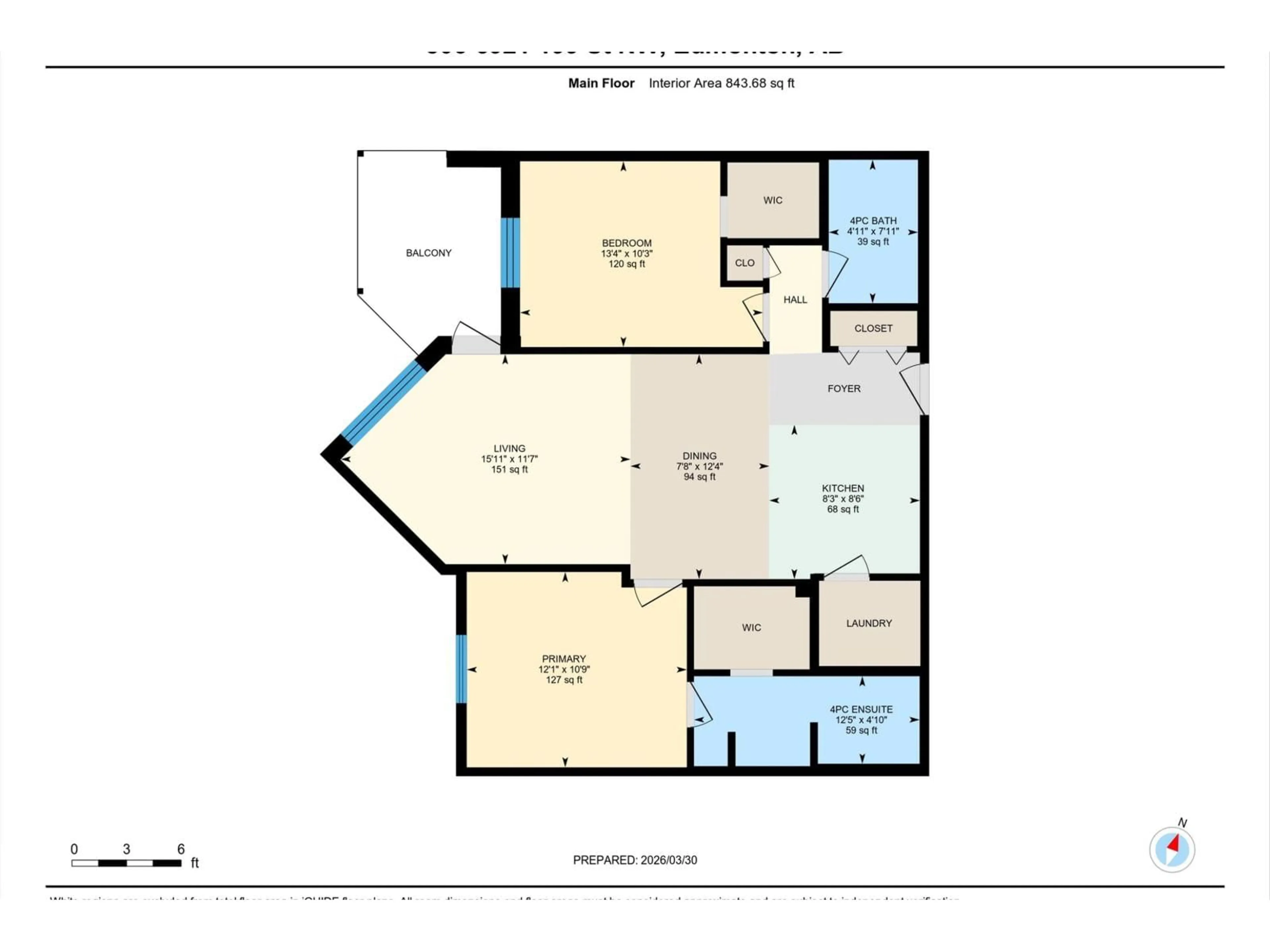 Floor plan for #306 - 6921 199 ST, Edmonton Alberta T5T3X7