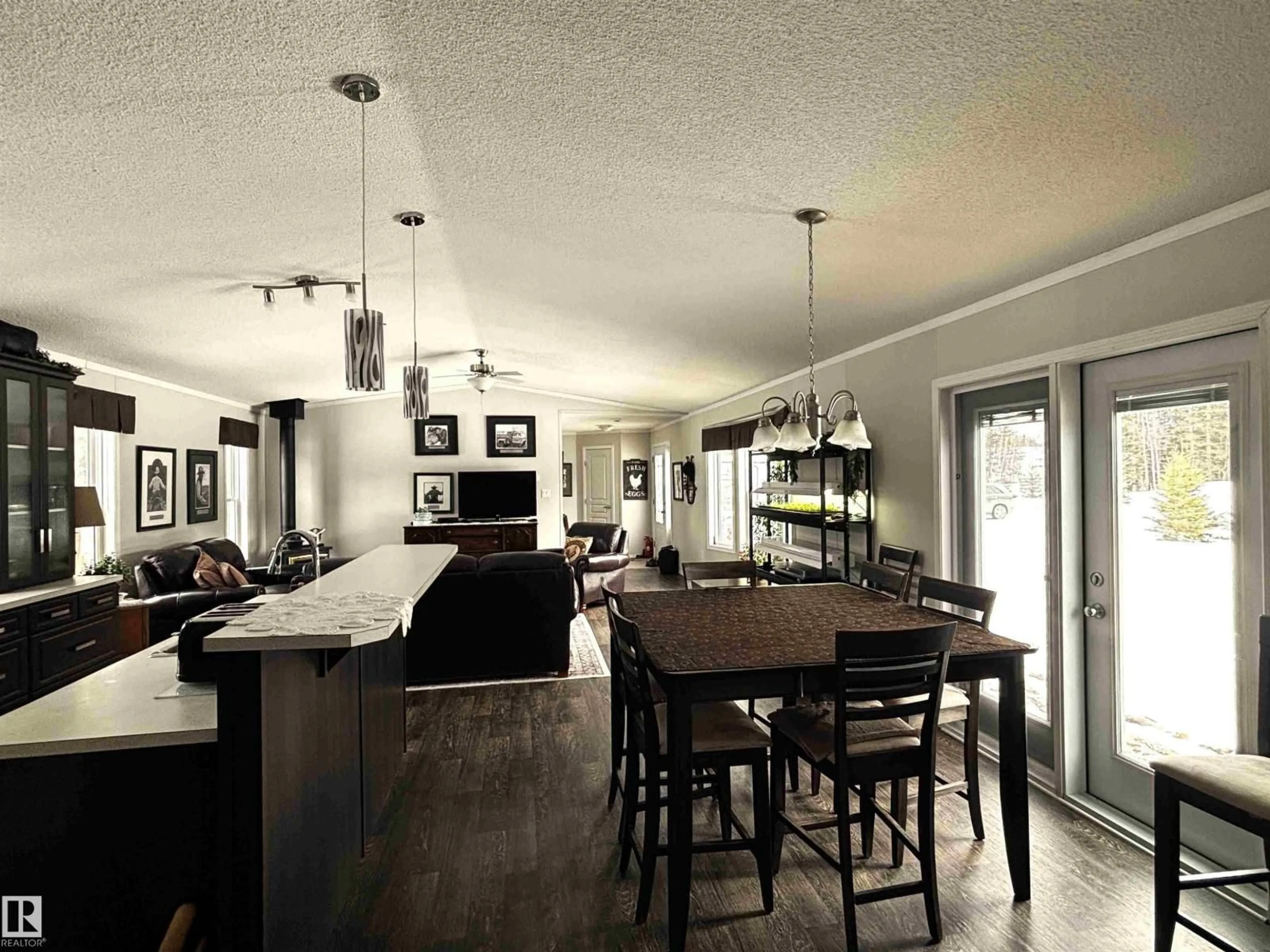 Open concept kitchen, wood/laminate floor for 463025 RGE ROAD 40 A, Rural Wetaskiwin County Alberta T0C2X0