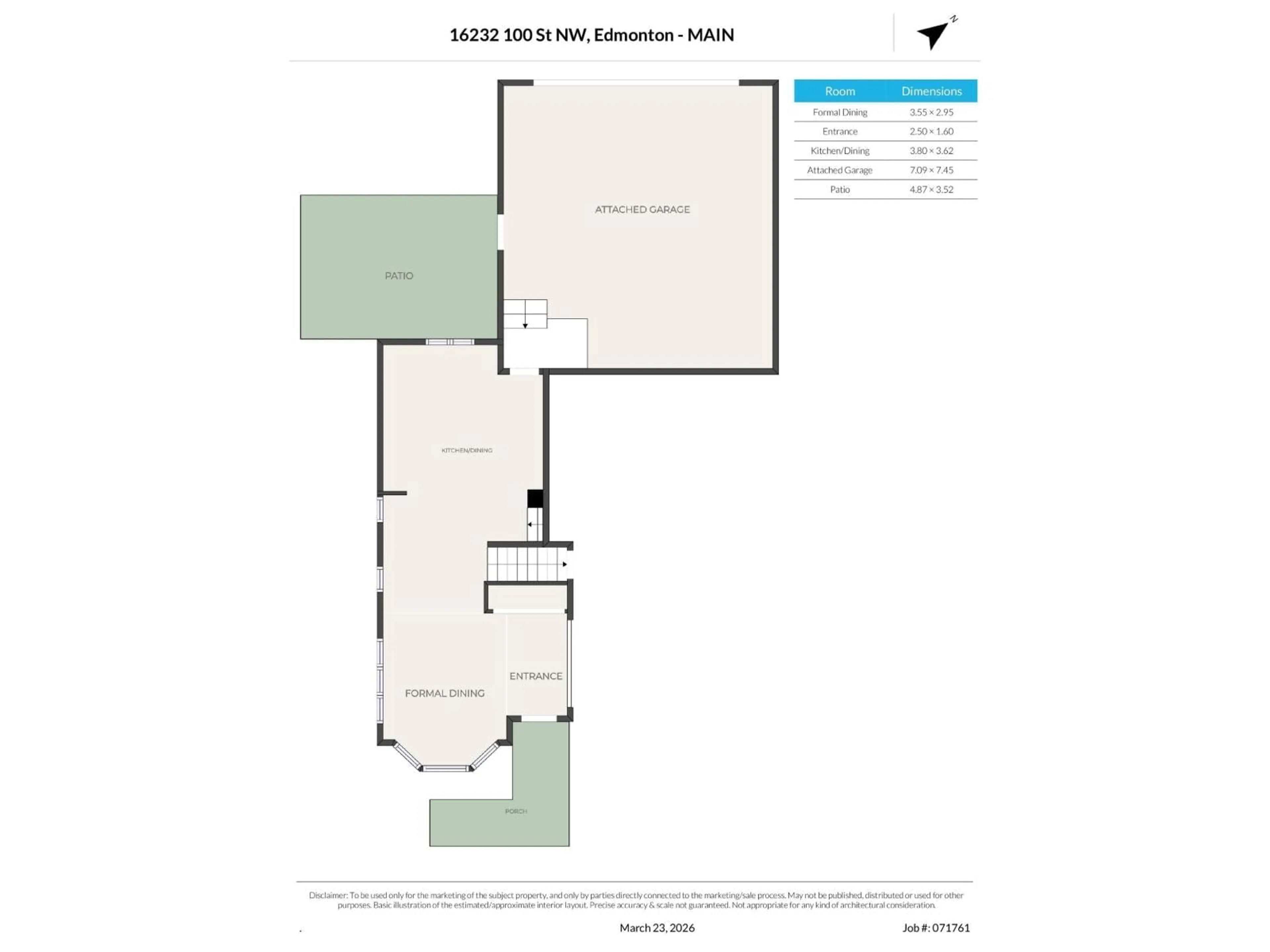 Floor plan for 16232 100 ST, Edmonton Alberta T5X4R7
