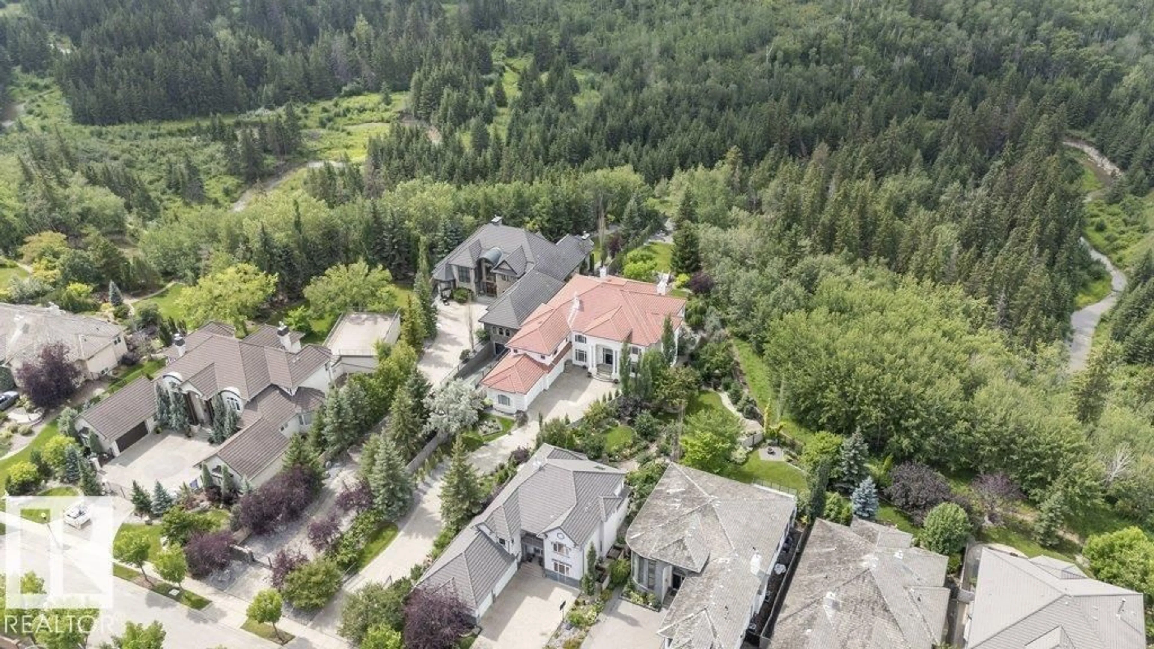 A pic from outside/outdoor area/front of a property/back of a property/a pic from drone, forest/trees view for NW - 1128 119 ST, Edmonton Alberta T6J7H7