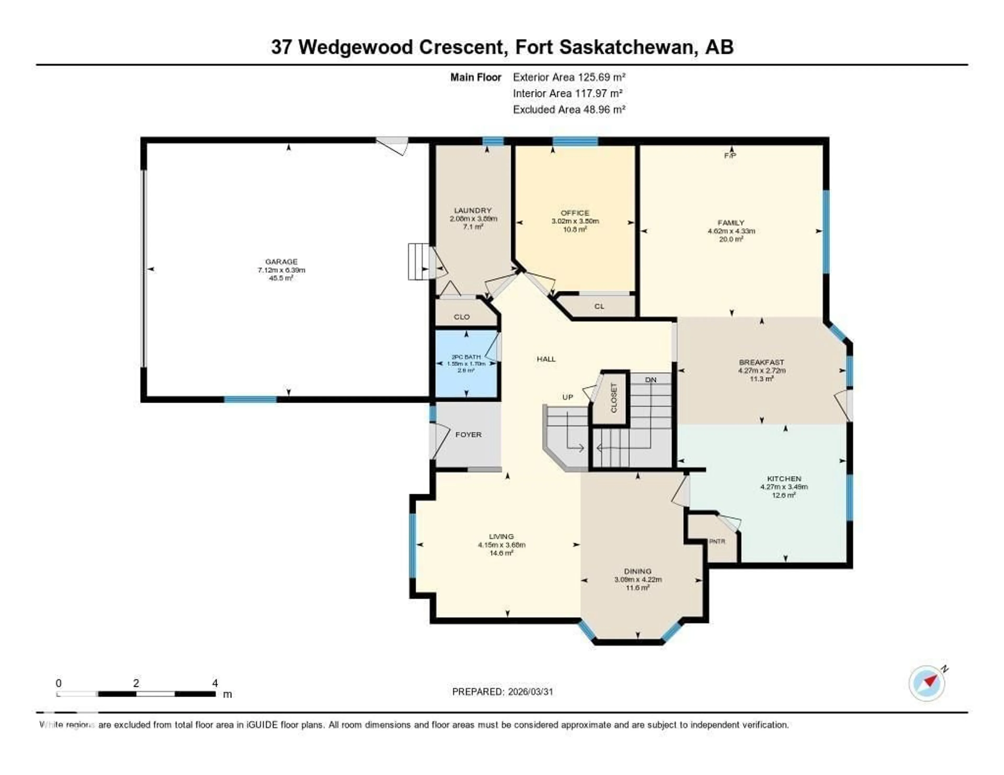 Floor plan for 37 WEDGEWOOD, Fort Saskatchewan Alberta T8L4S3