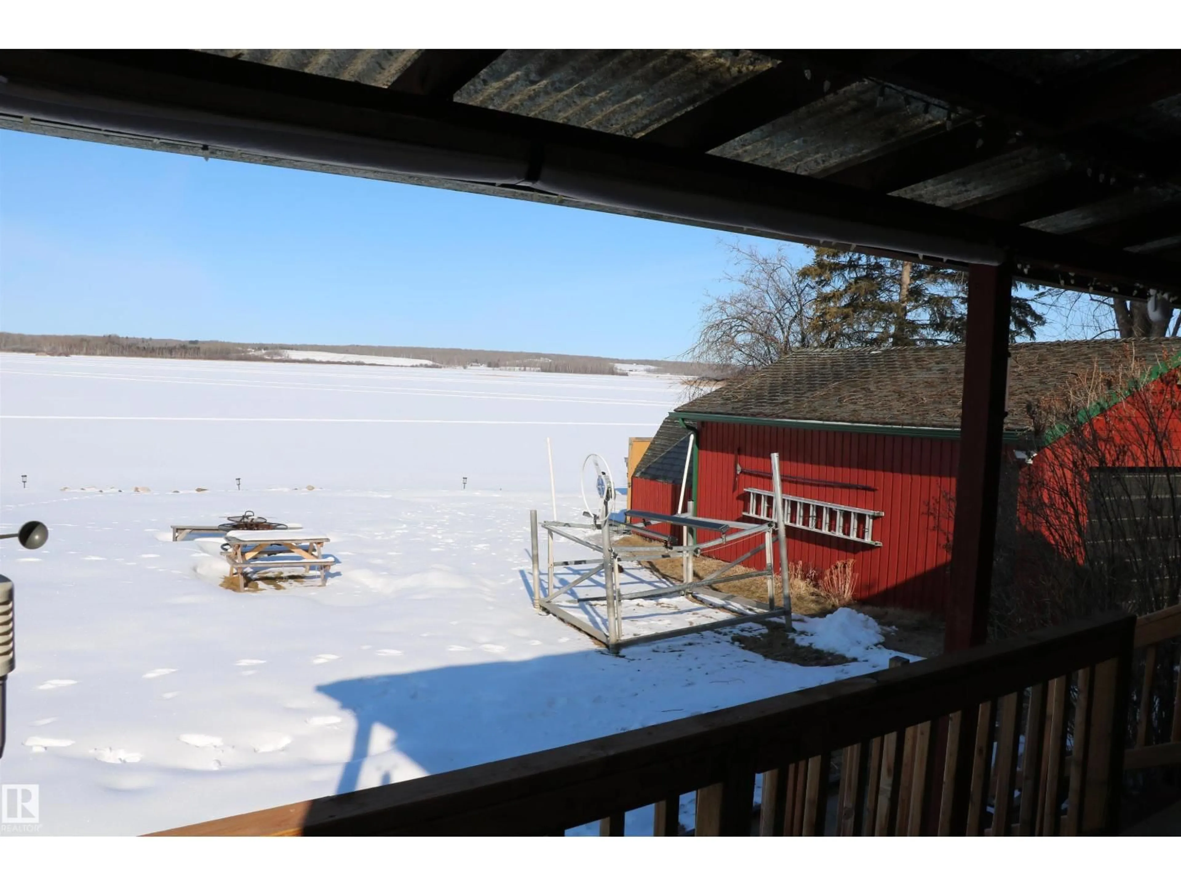 Patio, water/lake/river/ocean view for 96 - 53424 RGE ROAD 60, Rural Parkland County Alberta T0E0W0