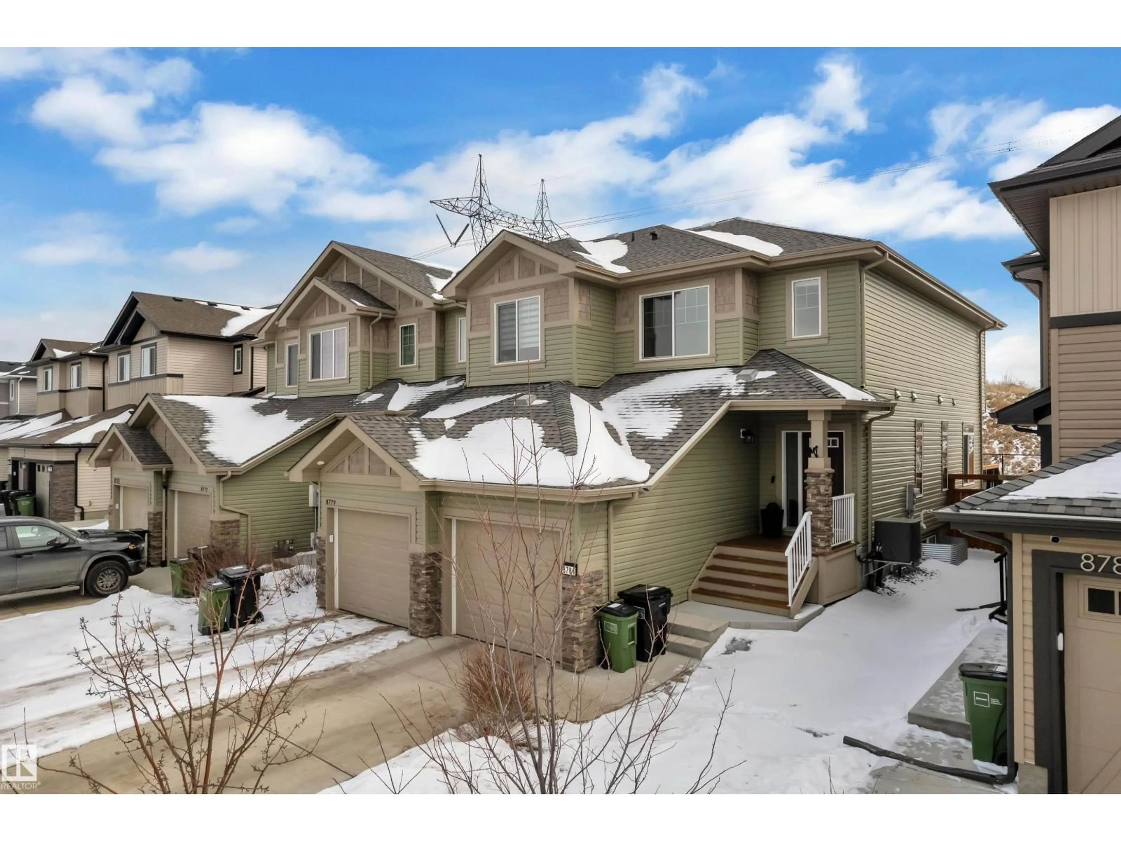 A pic from outside/outdoor area/front of a property/back of a property/a pic from drone, street for SW - 8781 CARSON WY, Edmonton Alberta T6W4M3