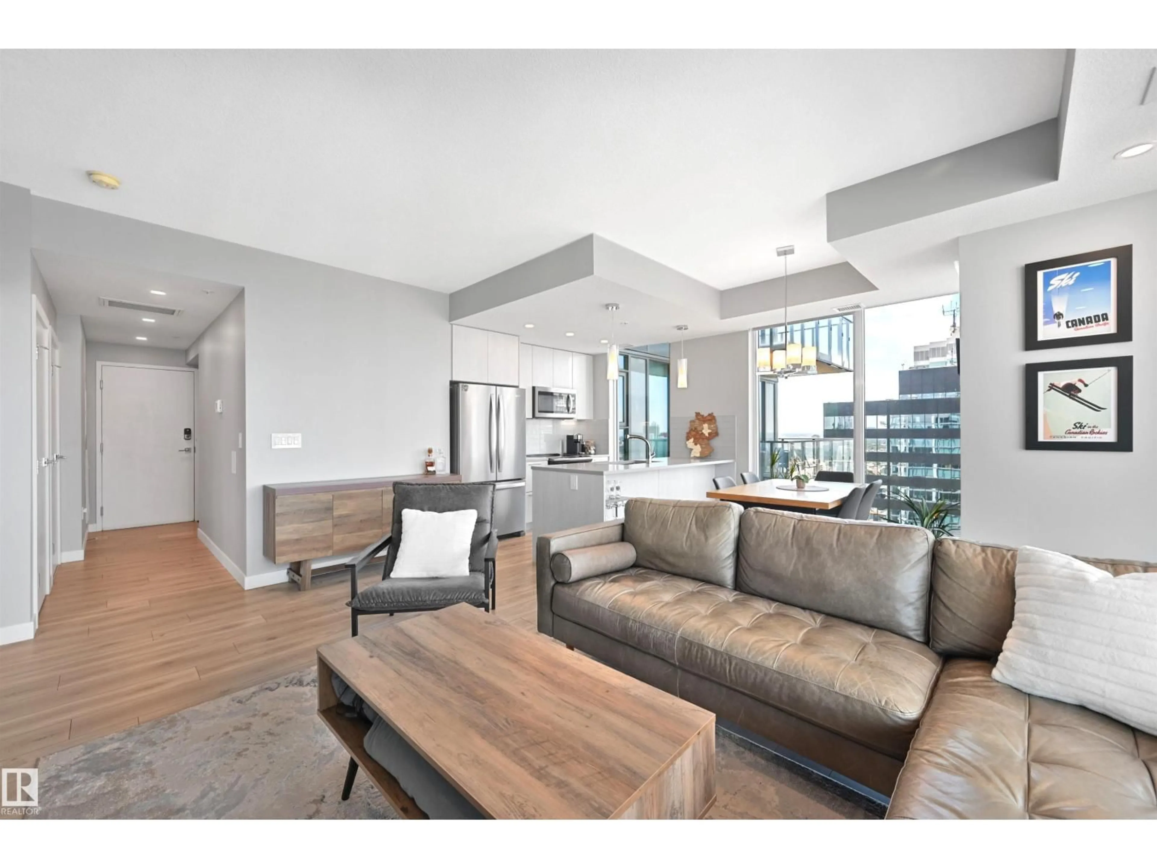 Living room with furniture, unknown for 2701 10180 103 ST NW, Edmonton Alberta T5J0L1