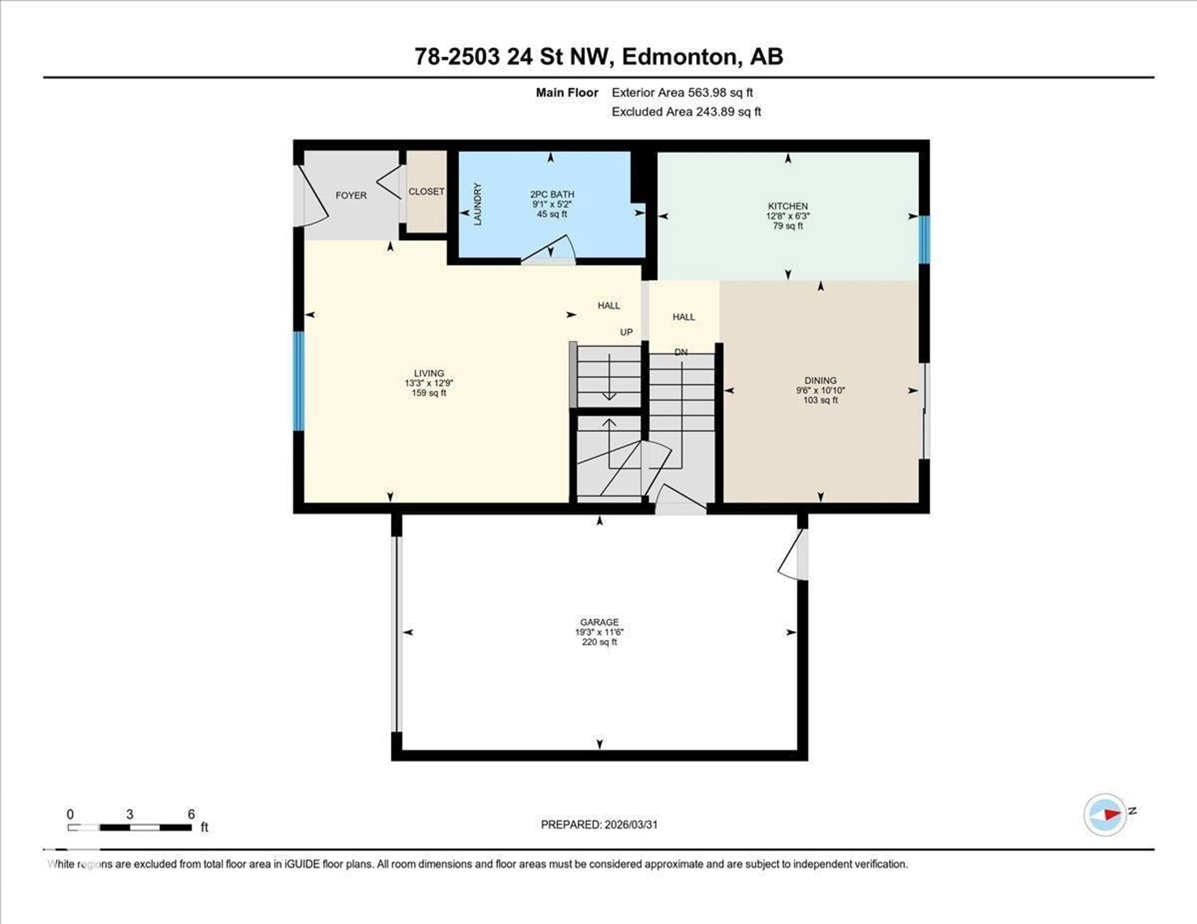 Floor plan for #78 - 2503 24 ST, Edmonton Alberta T6T0B5
