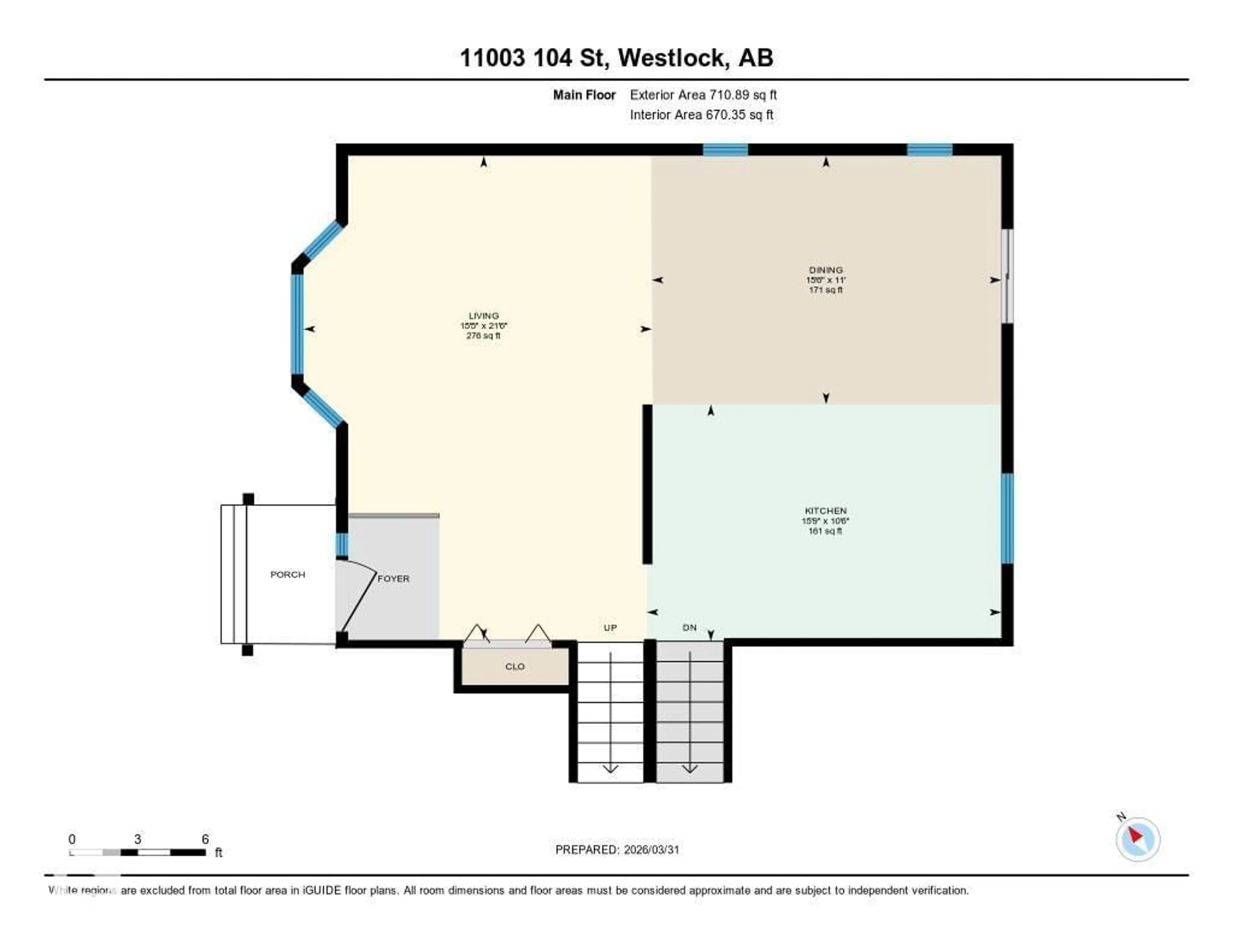 Floor plan for 11003 104 ST, Westlock Alberta T7P1G5