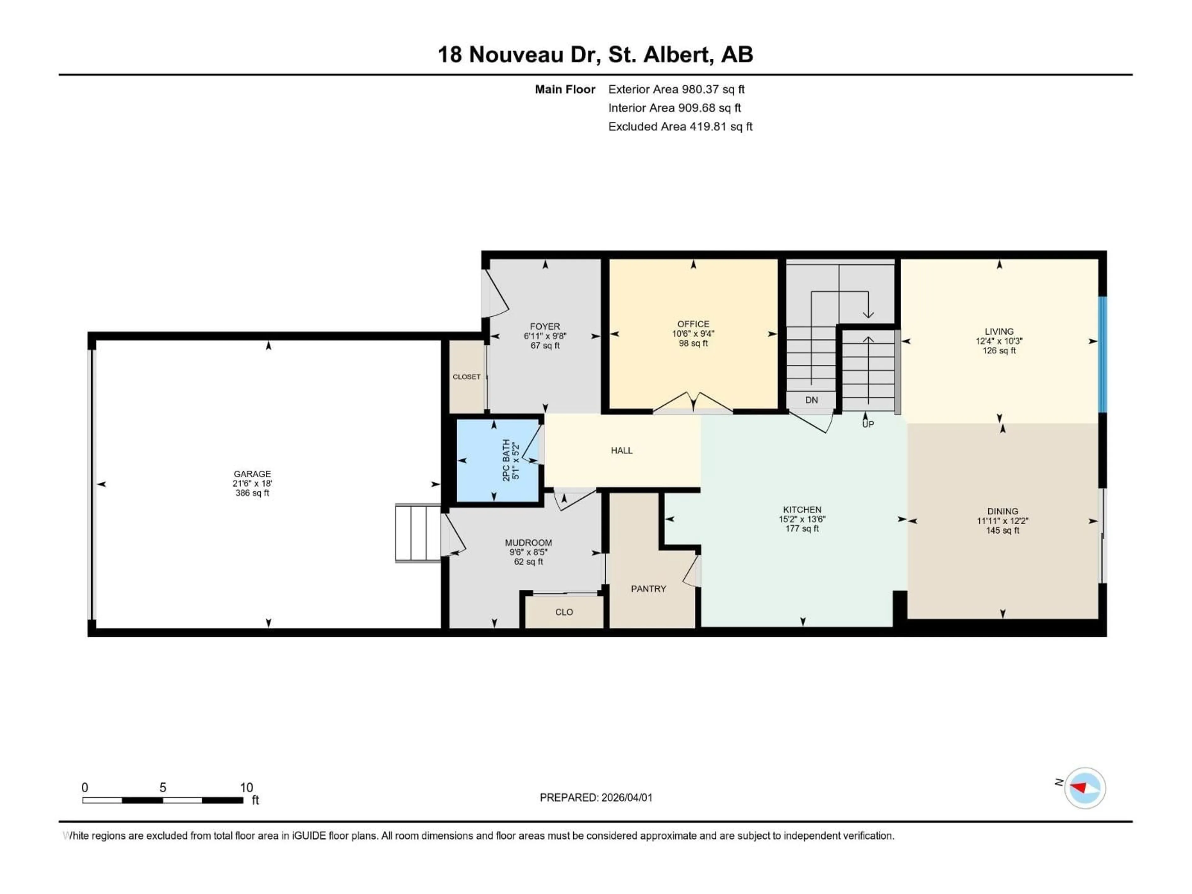 Floor plan for 18 NOUVEAU DR, St. Albert Alberta T8N7Z7