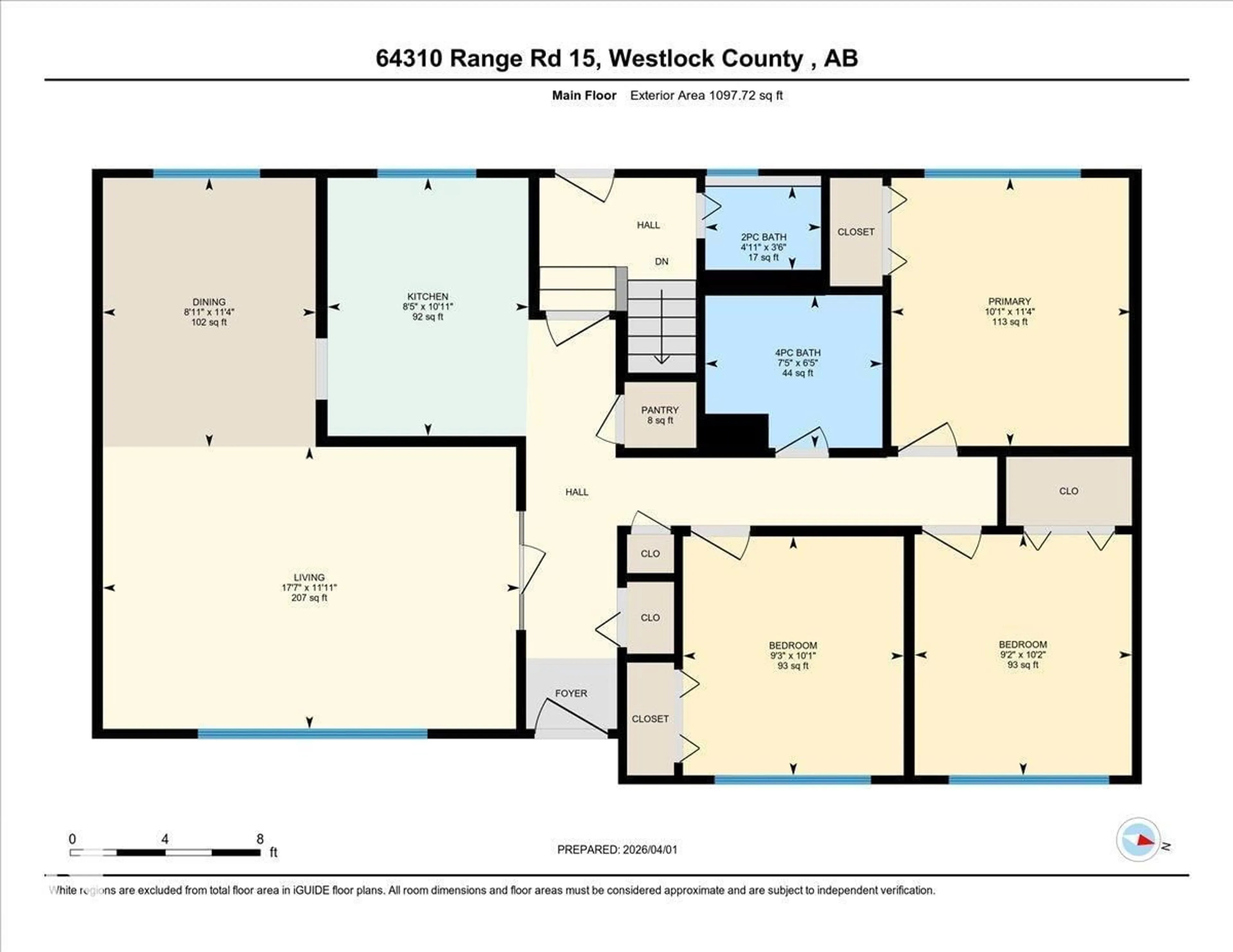 Floor plan for 64310 RGE ROAD 15, Rural Westlock County Alberta T0G0Y0