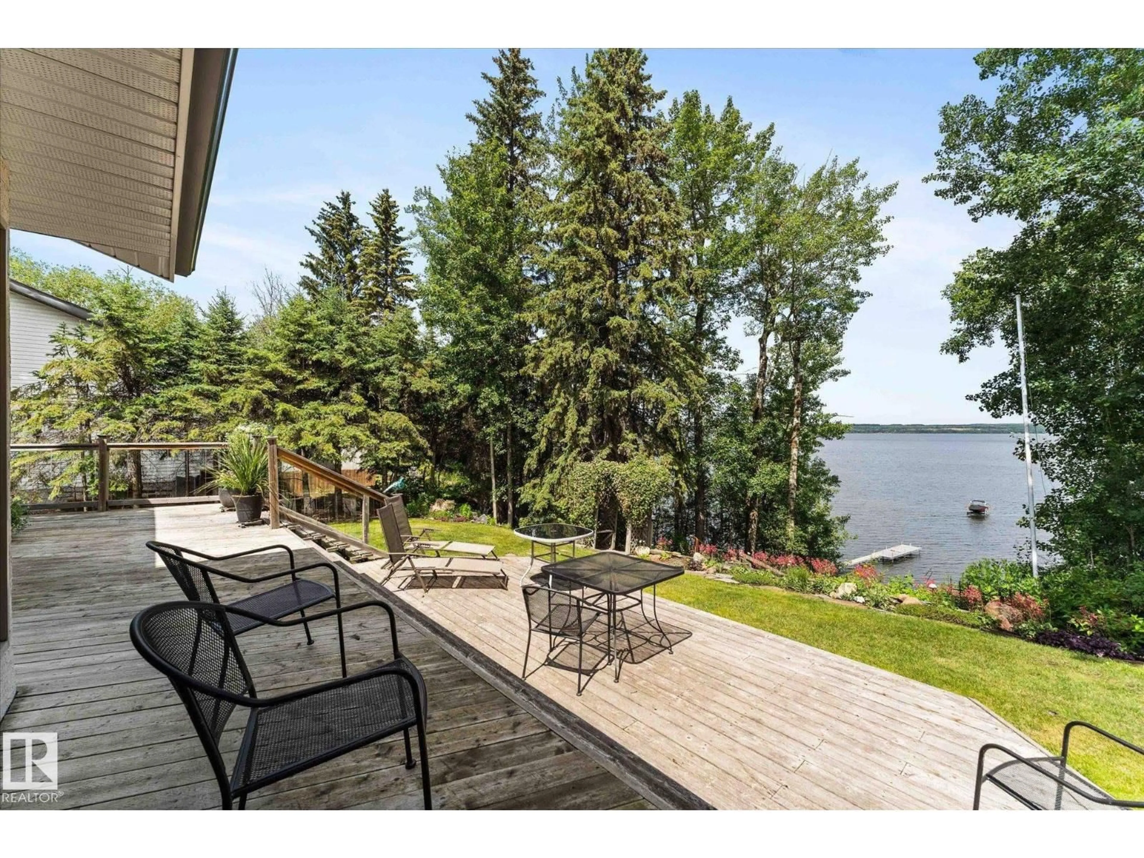 Patio, water/lake/river/ocean view for 16 RGE ROAD 54A, Rural Parkland County Alberta T0E0B0