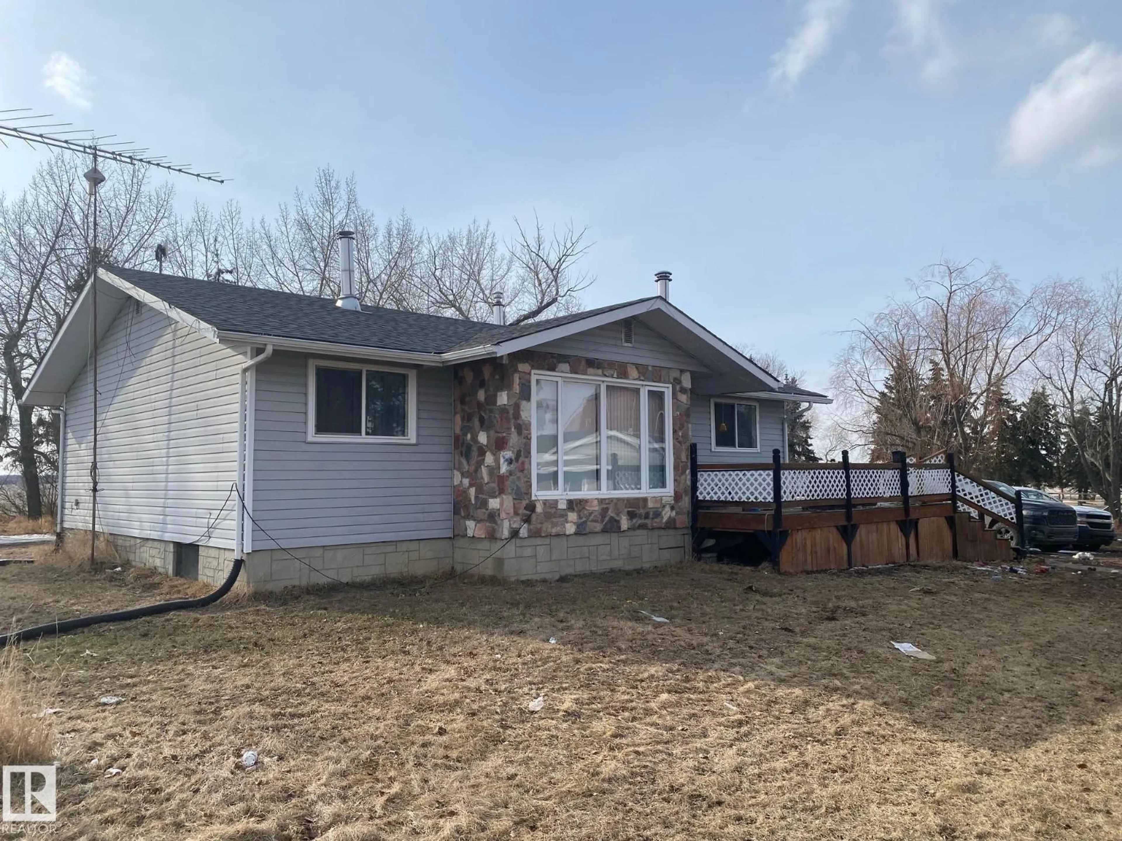 A pic from outside/outdoor area/front of a property/back of a property/a pic from drone, street for 242028 TWP ROAD 452, Rural Wetaskiwin County Alberta T9A1X1