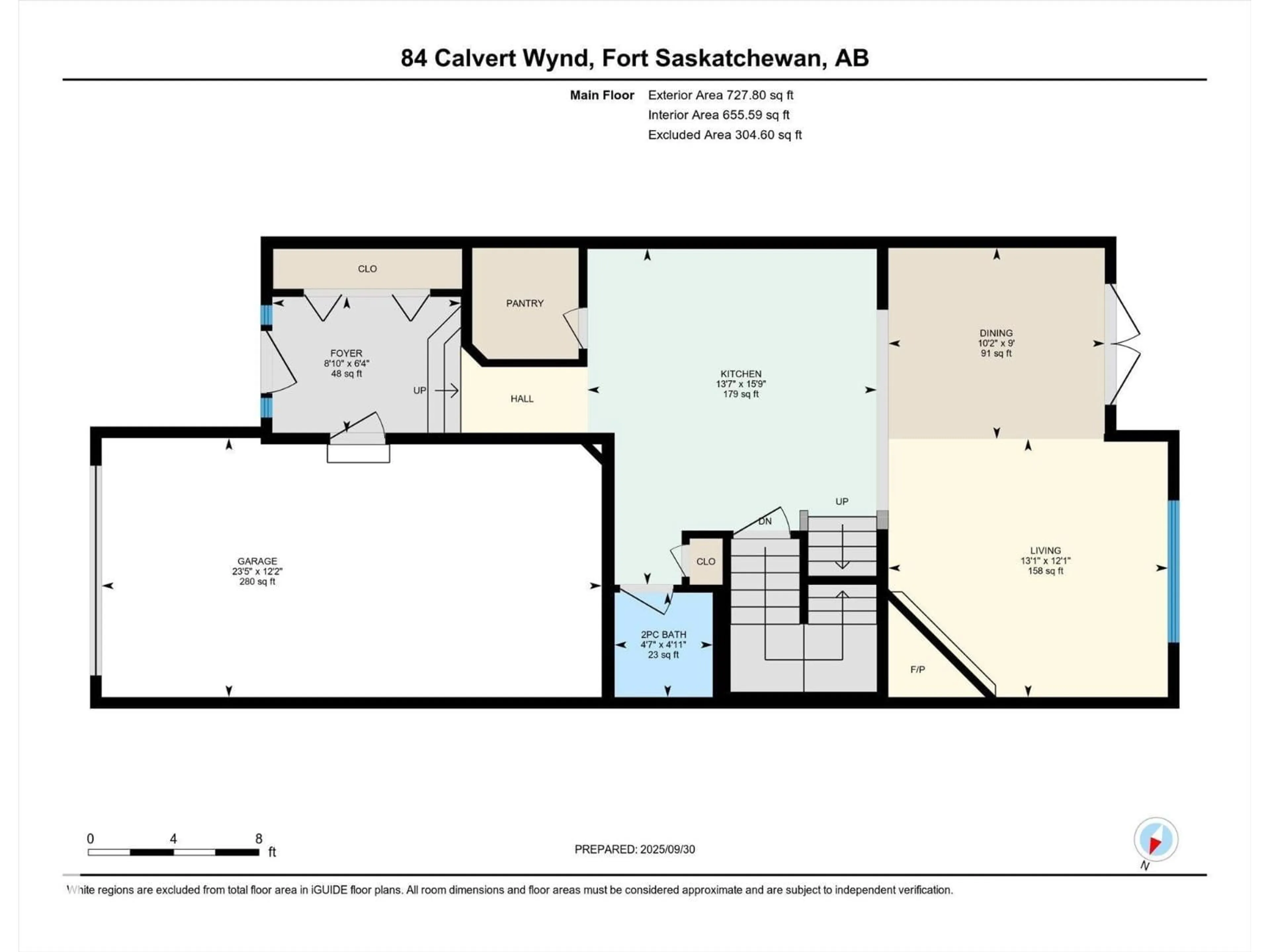 Floor plan for 84 CALVERT WD, Fort Saskatchewan Alberta T8L0C4