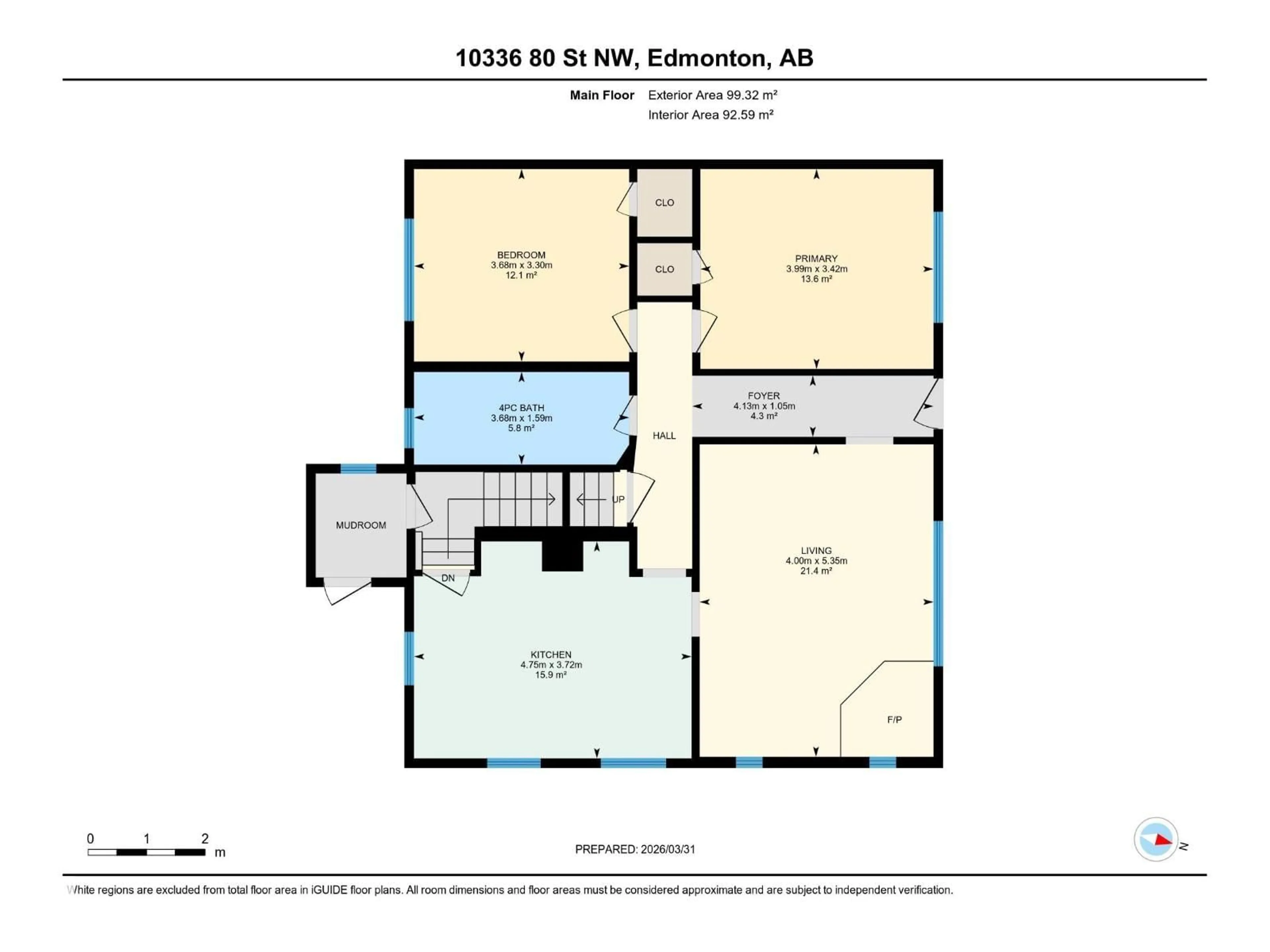 Floor plan for 10336 80 ST, Edmonton Alberta T6A3J4