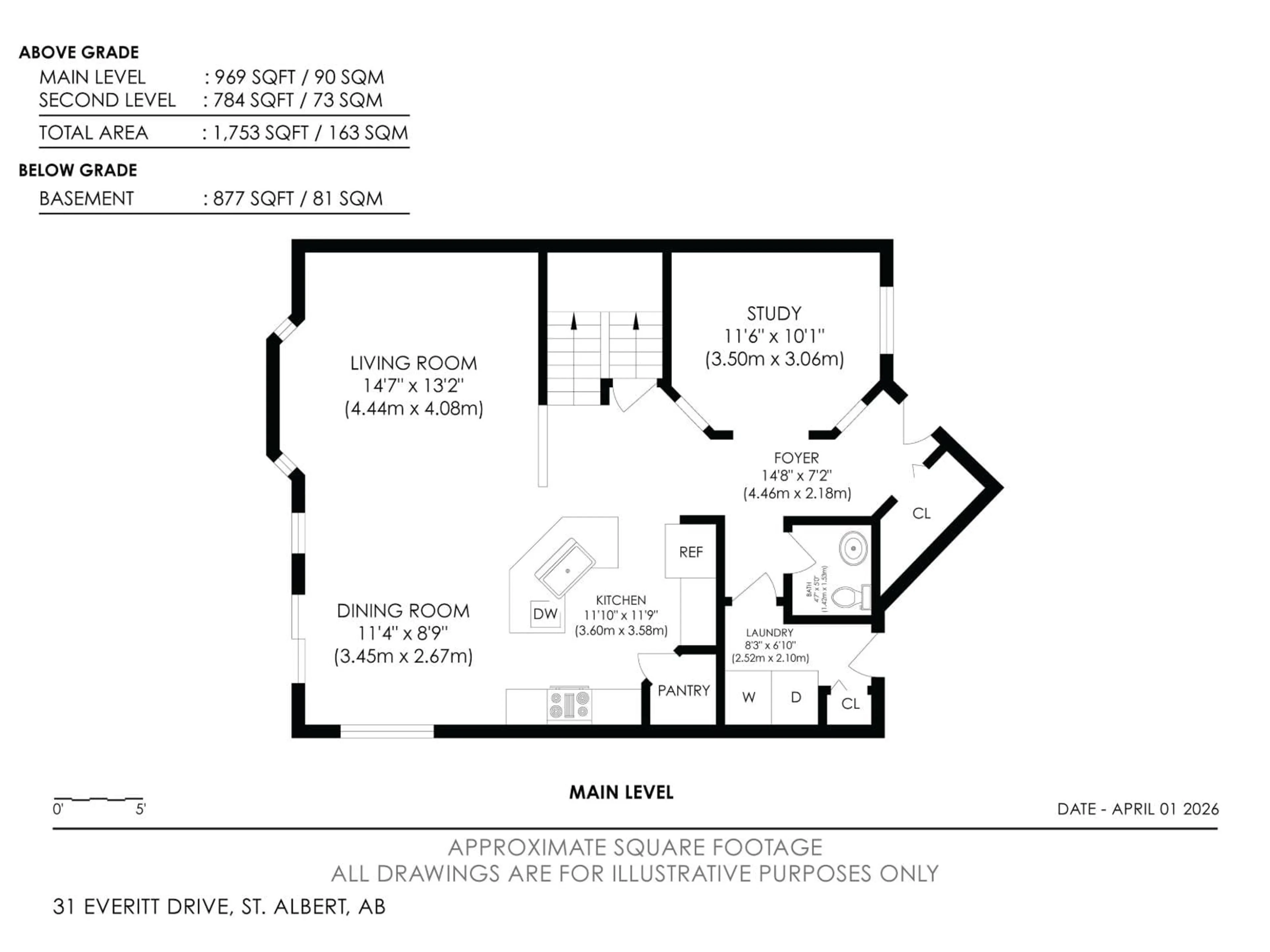 Floor plan for 31 EVERITT DR, St. Albert Alberta T8N3T4