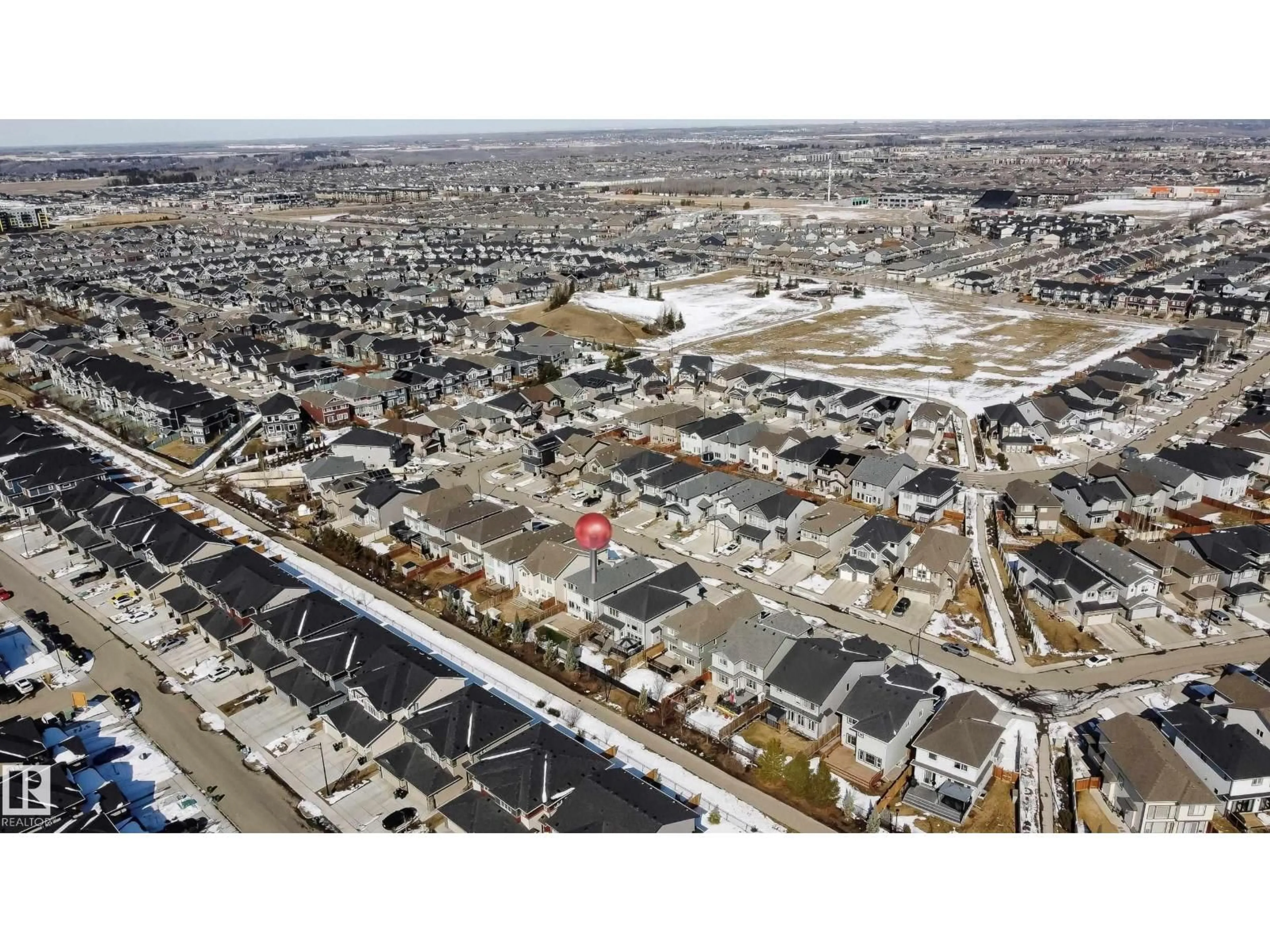 A pic from outside/outdoor area/front of a property/back of a property/a pic from drone, street for 15907 18 AV, Edmonton Alberta T6W3E8
