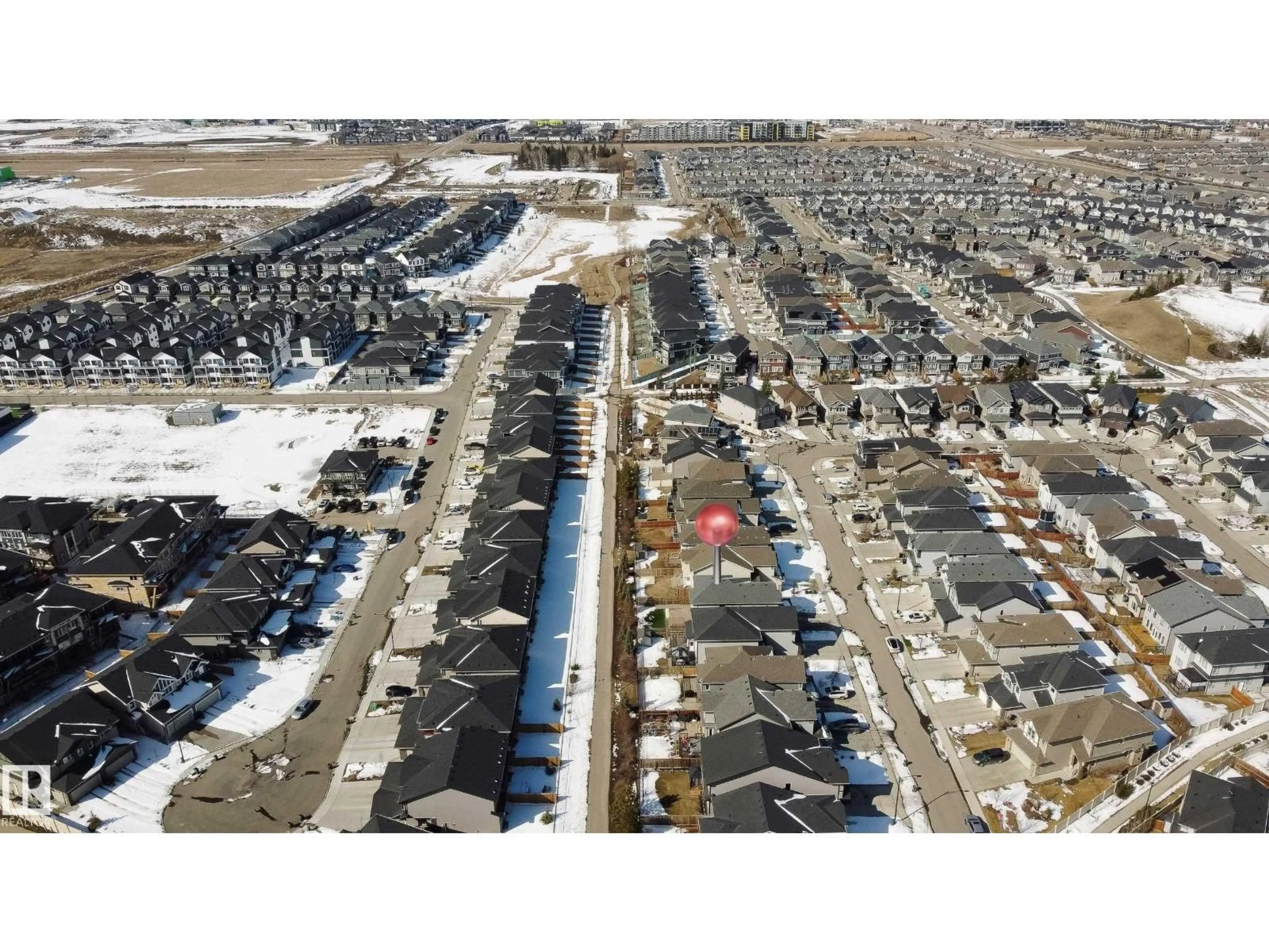 A pic from outside/outdoor area/front of a property/back of a property/a pic from drone, street for 15907 18 AV, Edmonton Alberta T6W3E8