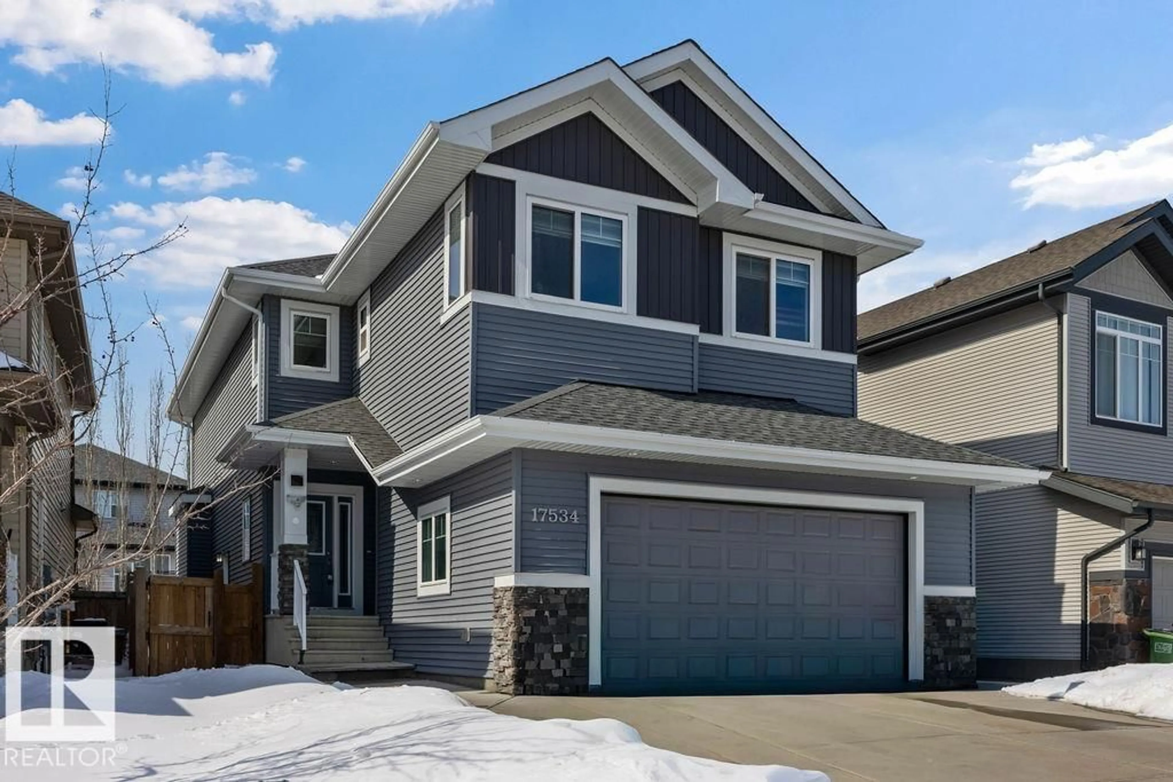 Home with vinyl exterior material, street for NW - 17534 60A ST, Edmonton Alberta T5Y3N6