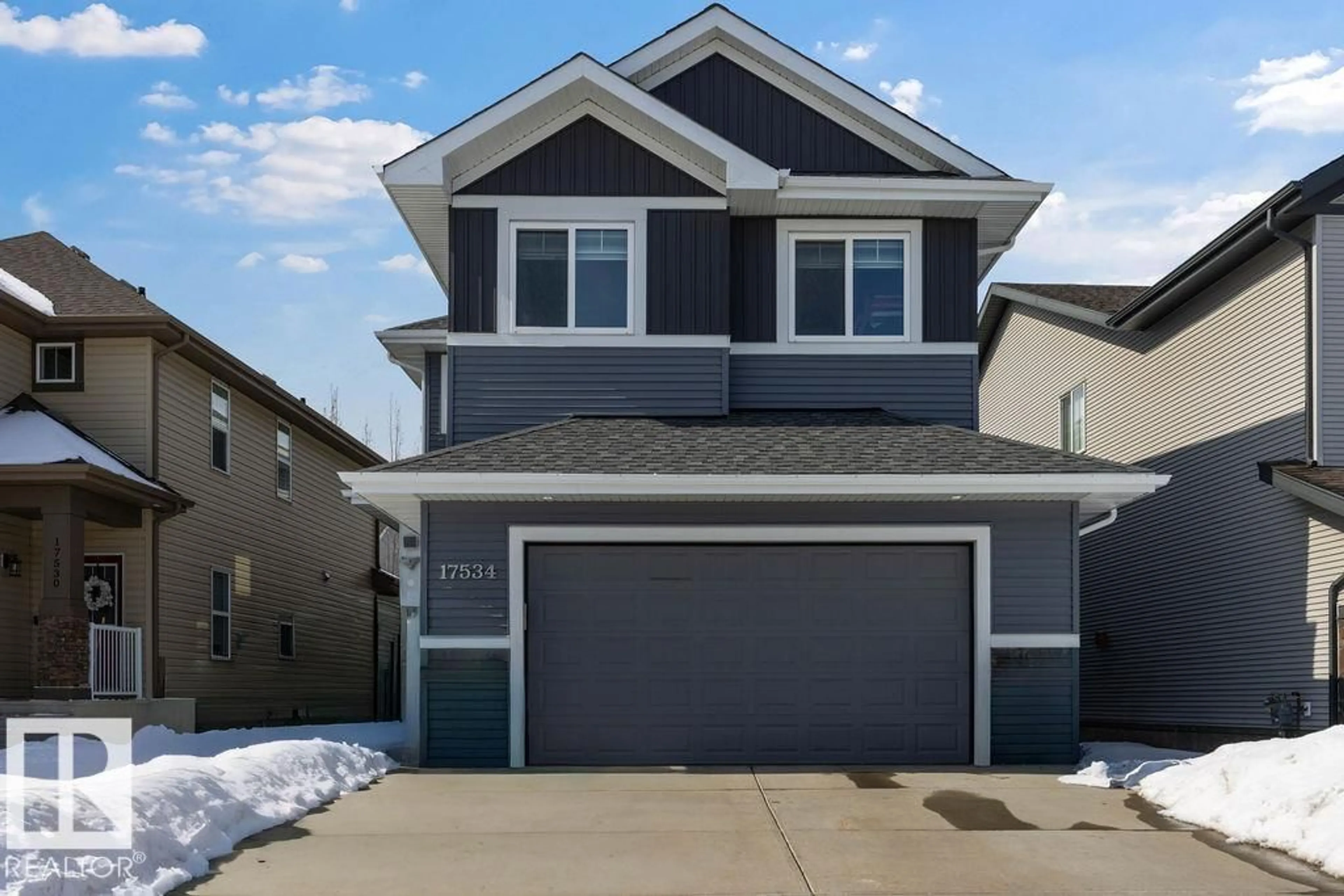 Home with vinyl exterior material, street for NW - 17534 60A ST, Edmonton Alberta T5Y3N6