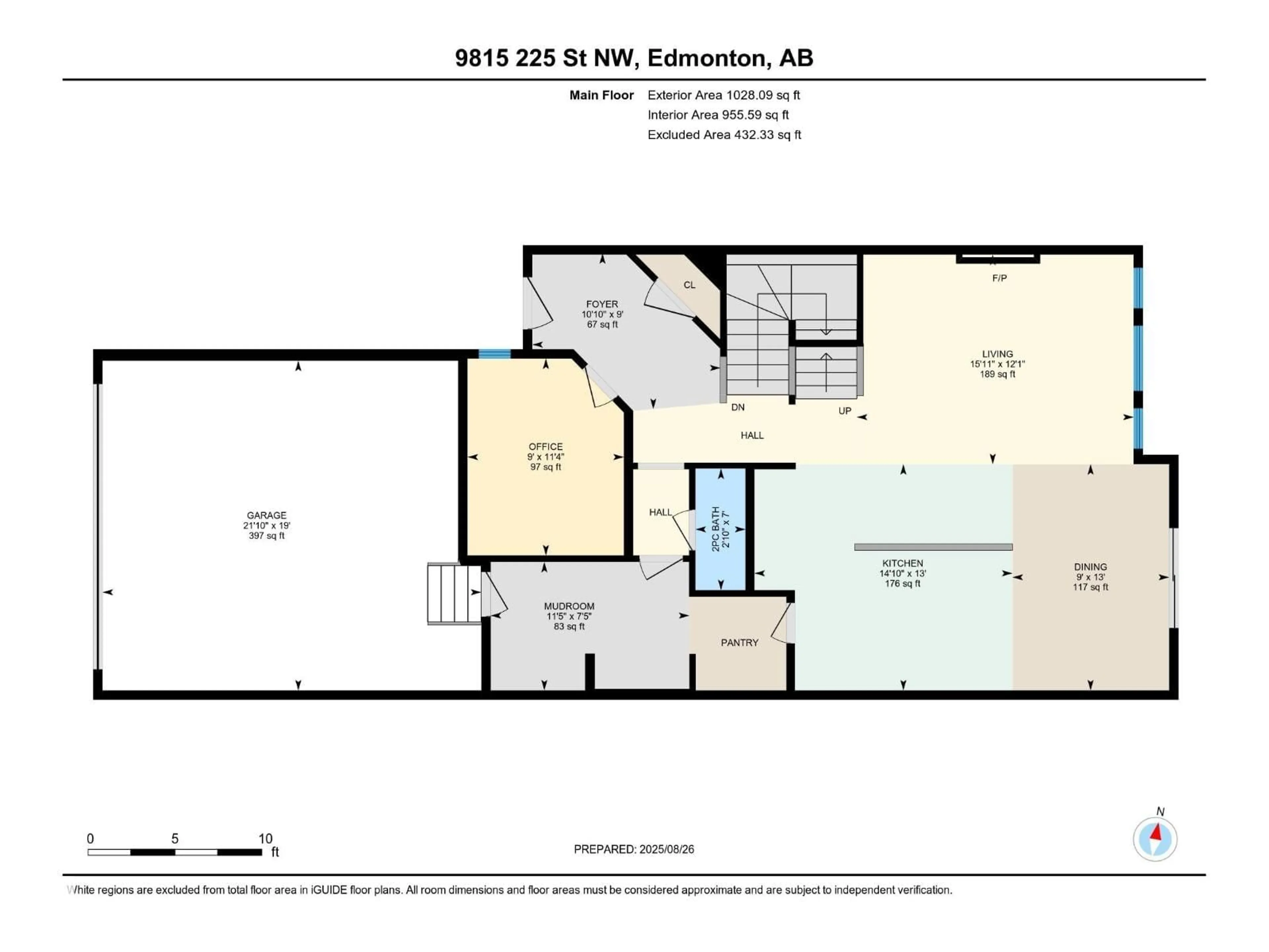 Floor plan for NW - 9815 225 ST, Edmonton Alberta T5T7C1