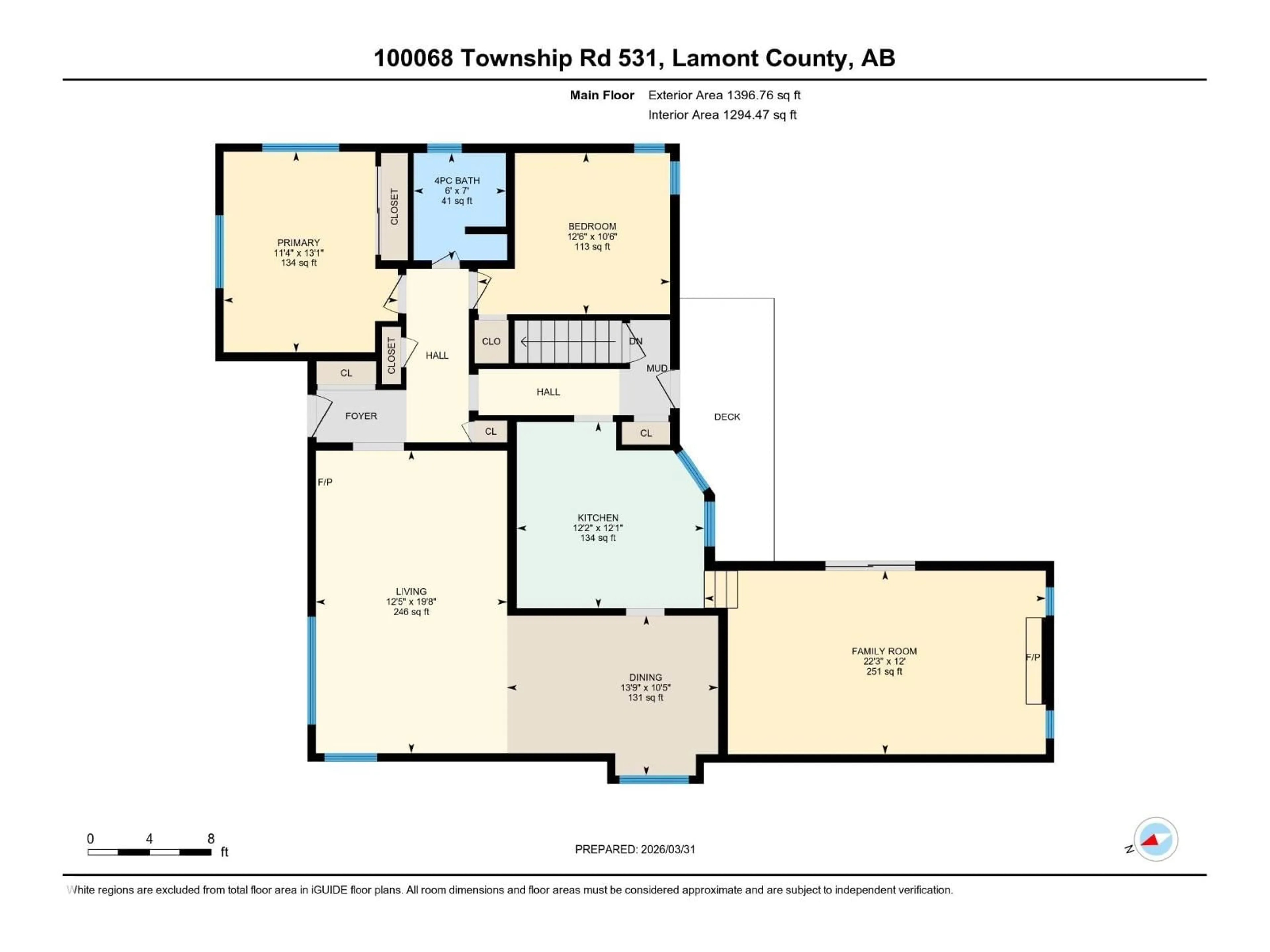 Floor plan for 160068 TWP 531, Rural Lamont County Alberta T0B3H0