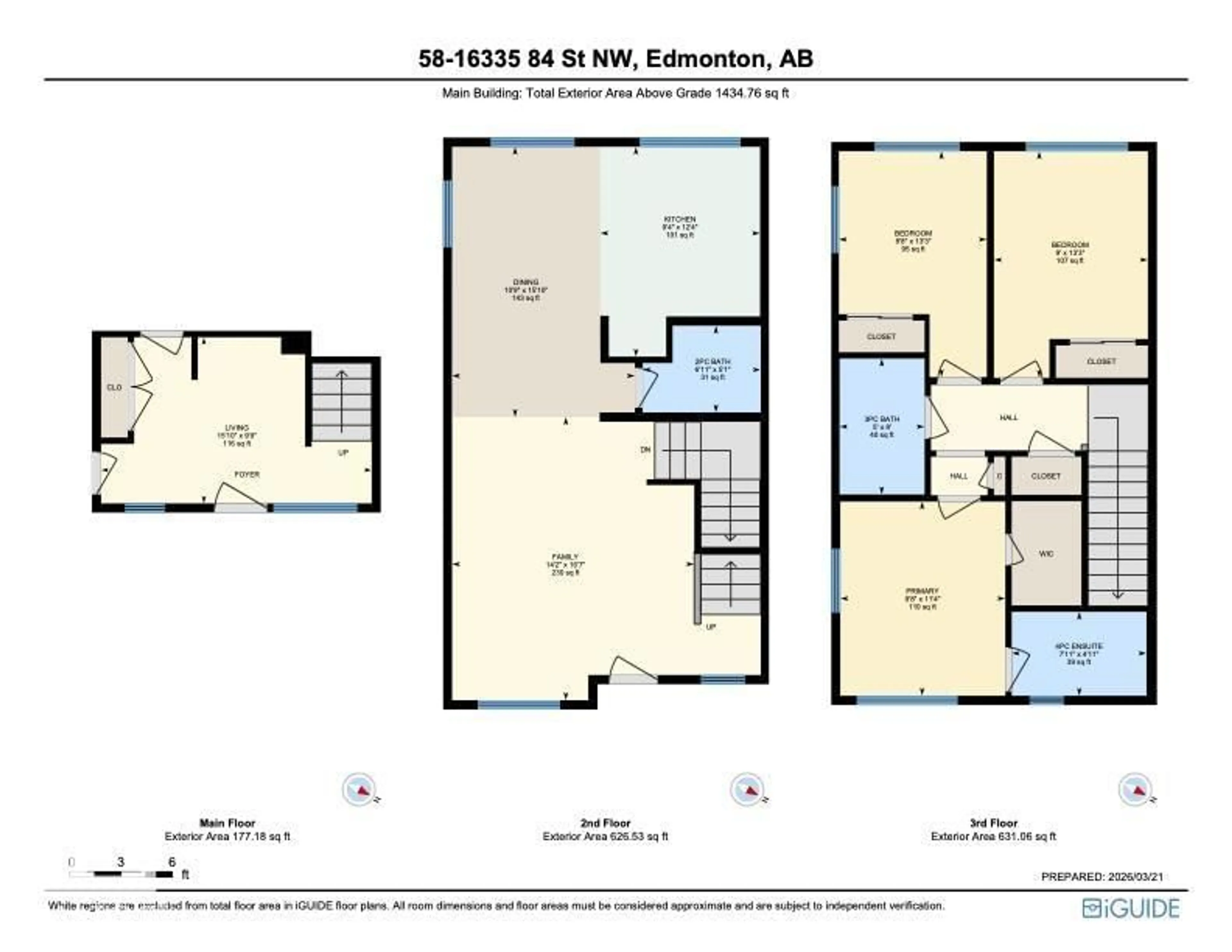 Floor plan for 58 16335 84 ST NW, Edmonton Alberta T5Z0S1