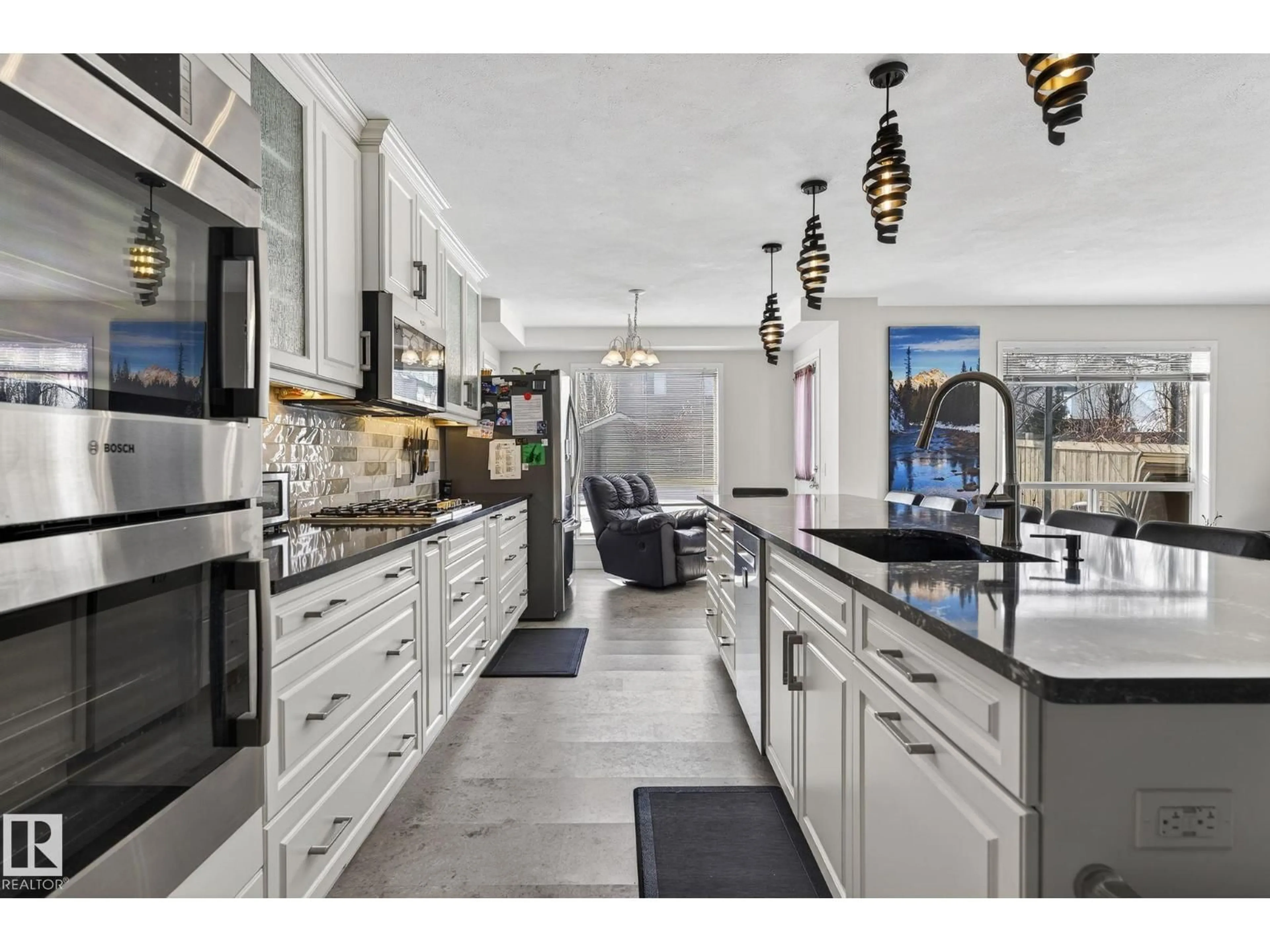 Open concept kitchen, ceramic/tile floor for 19 ESCADA CL, St. Albert Alberta T8N6X5