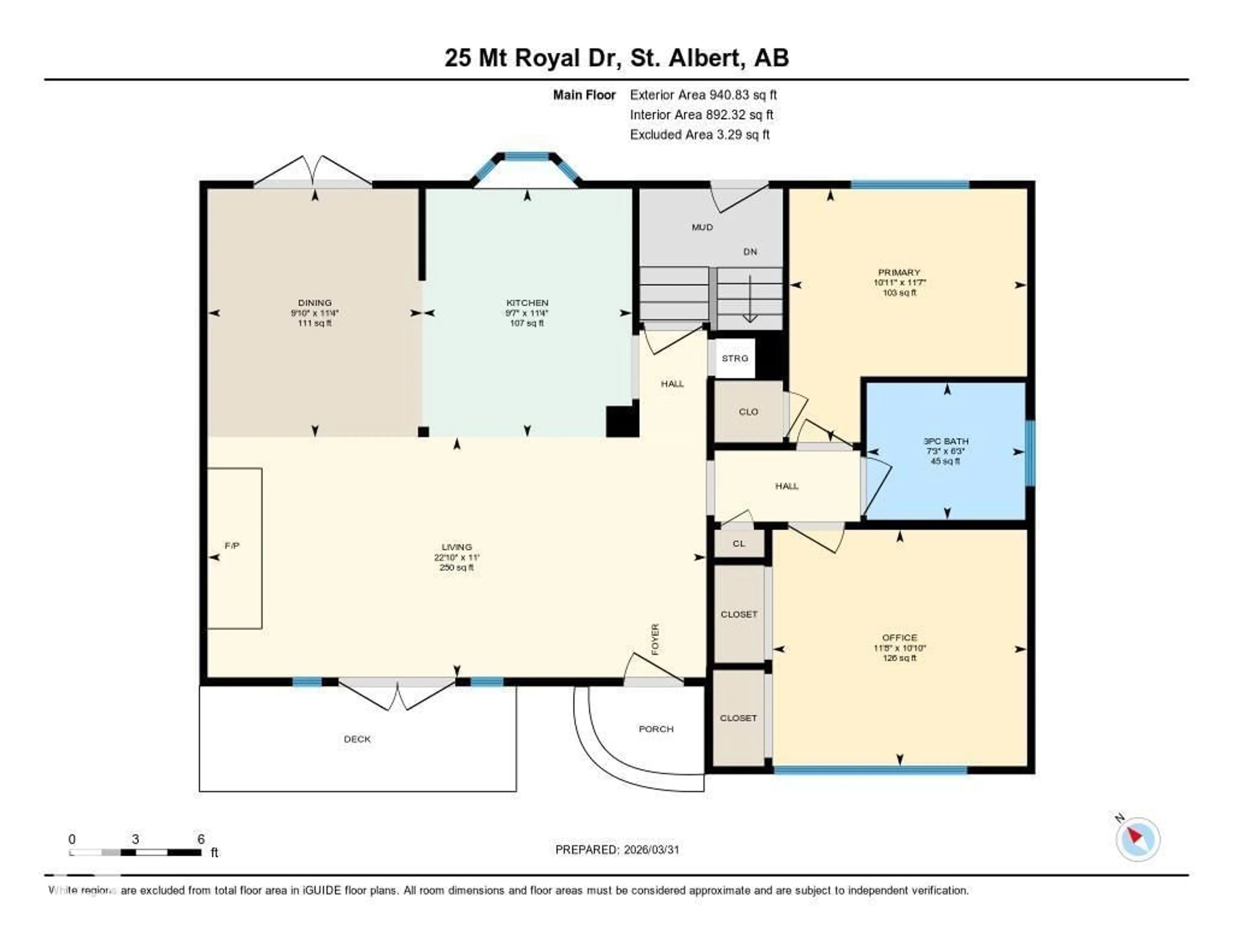 Floor plan for 25 MOUNT ROYAL DR, St. Albert Alberta T8N1J3