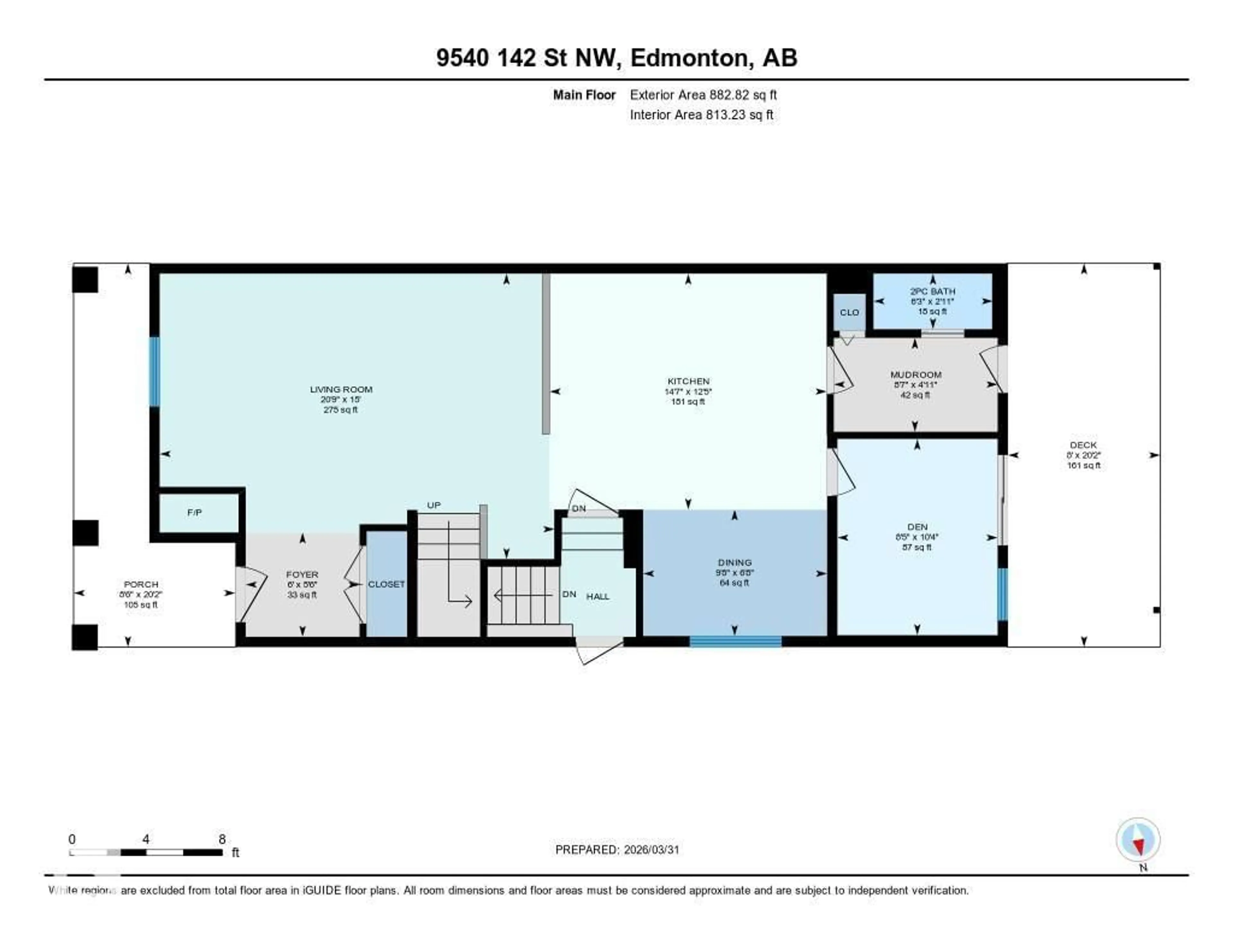 Floor plan for 9540 142 ST, Edmonton Alberta T5N2M9