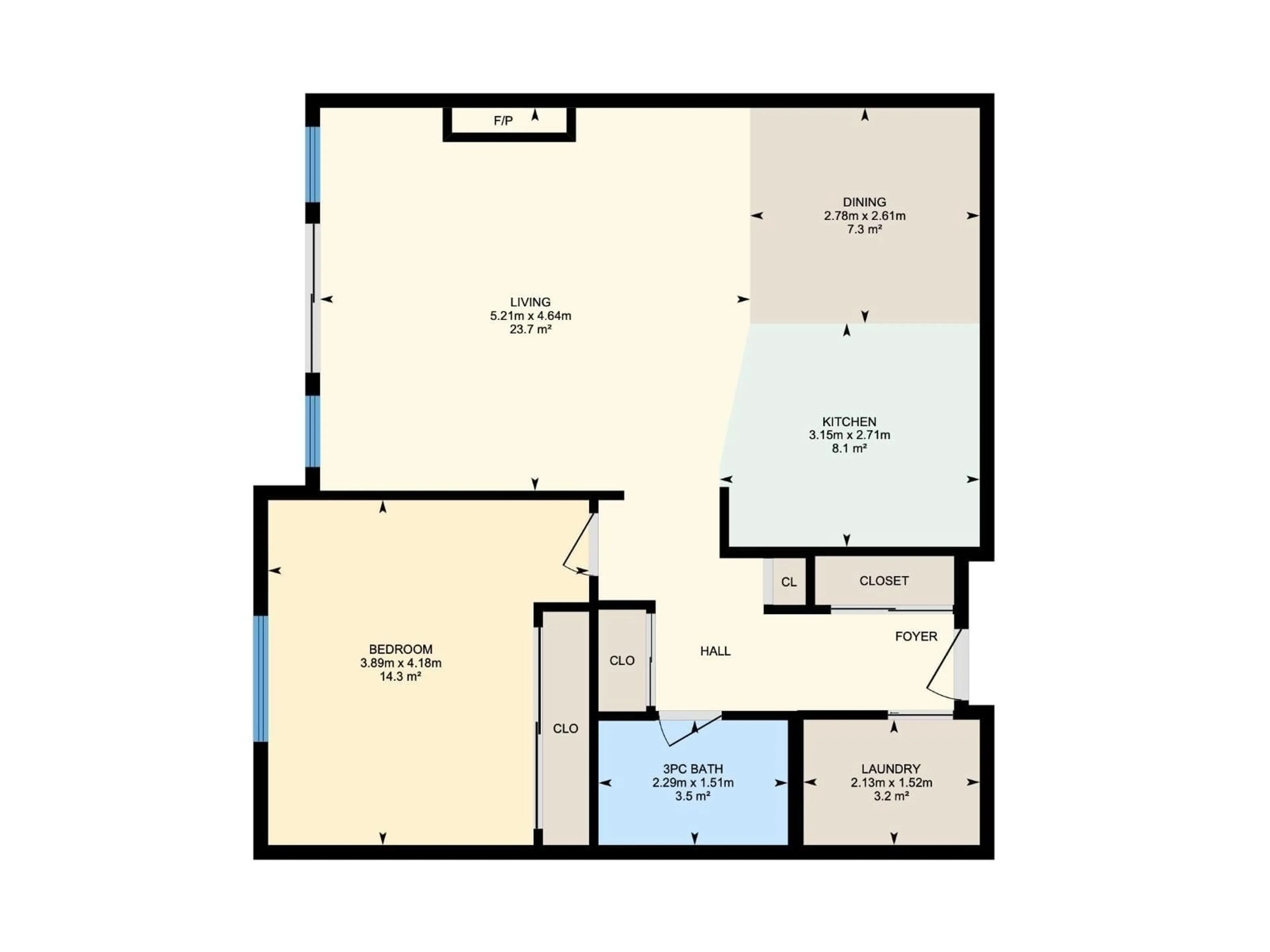 Floor plan for 315 10508 119 ST NW, Edmonton Alberta T5H4M1