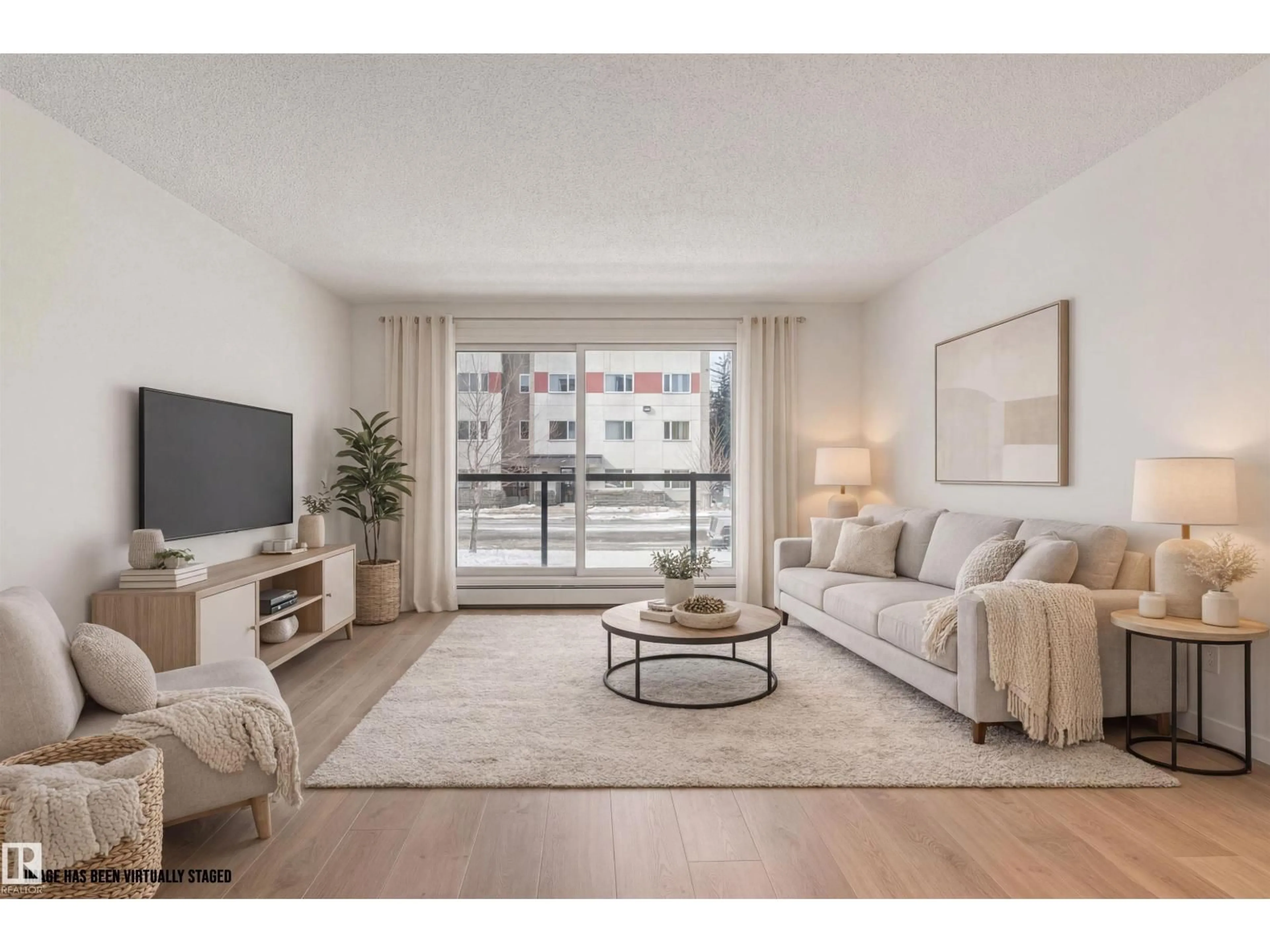 Living room with furniture, unknown for 109 - 11429 124 ST NW, Edmonton Alberta T5M0K4