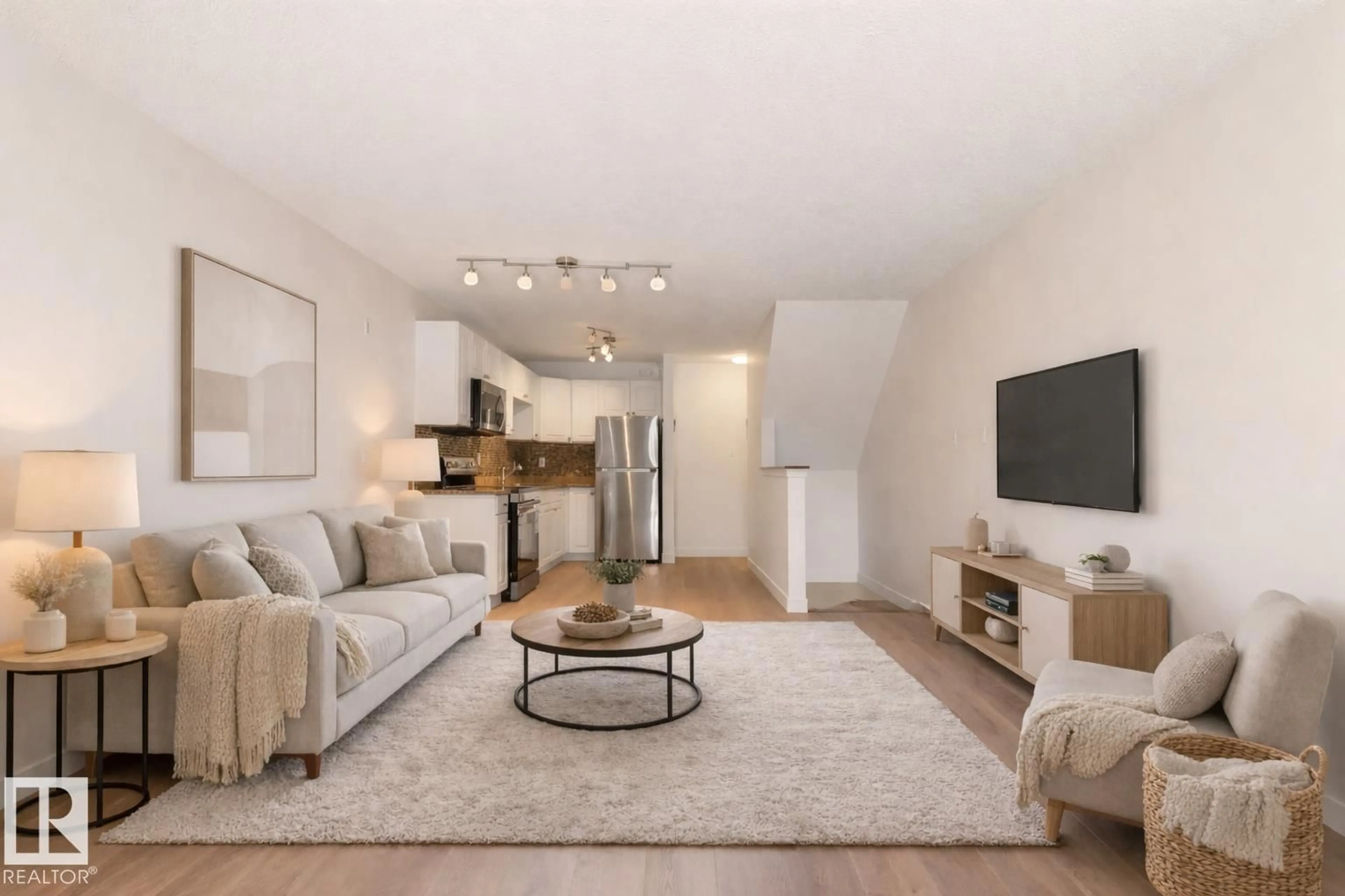 Living room with furniture, unknown for 109 - 11429 124 ST NW, Edmonton Alberta T5M0K4