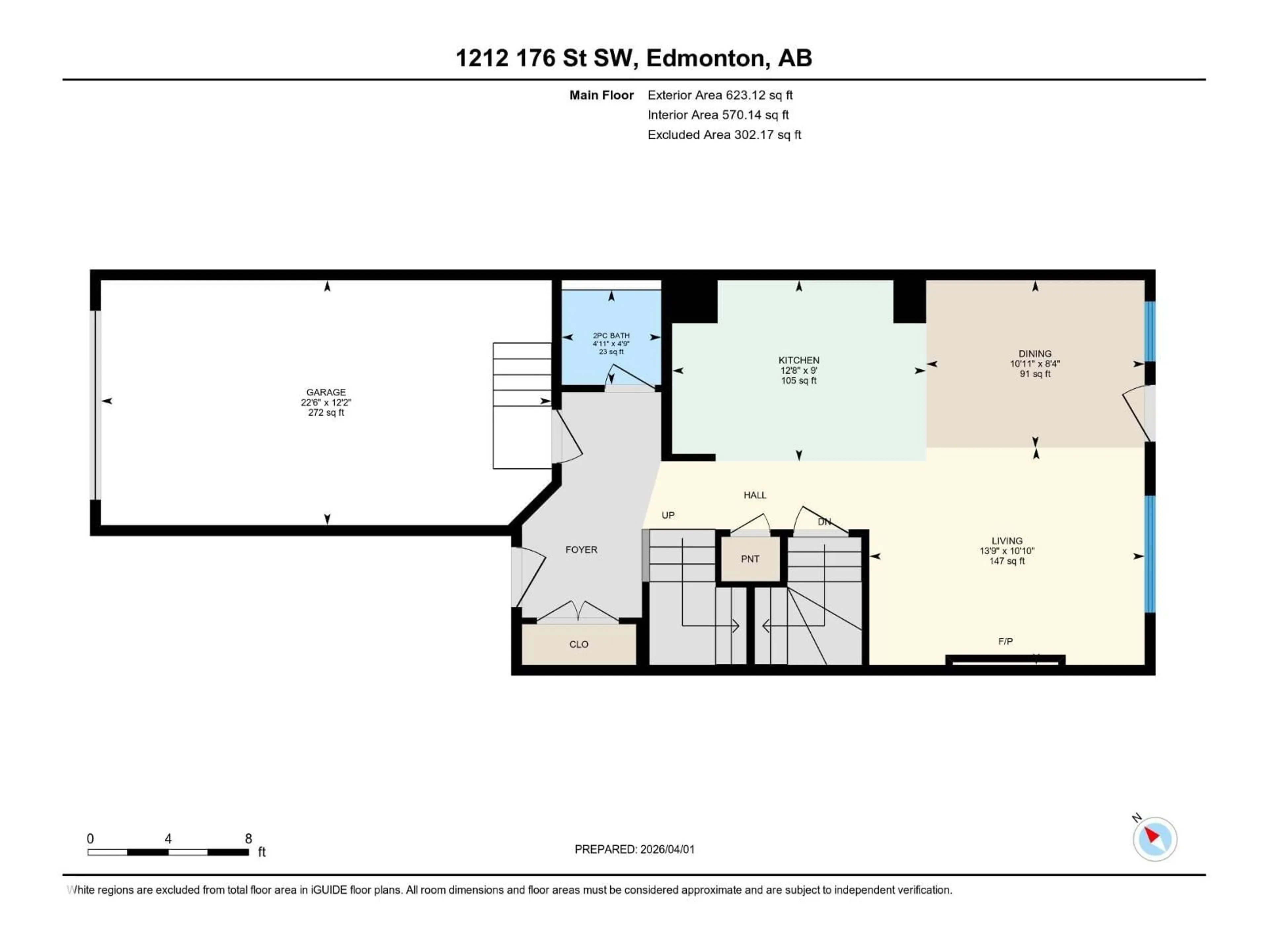 Floor plan for SW - 1212 176 ST, Edmonton Alberta T6W2B7