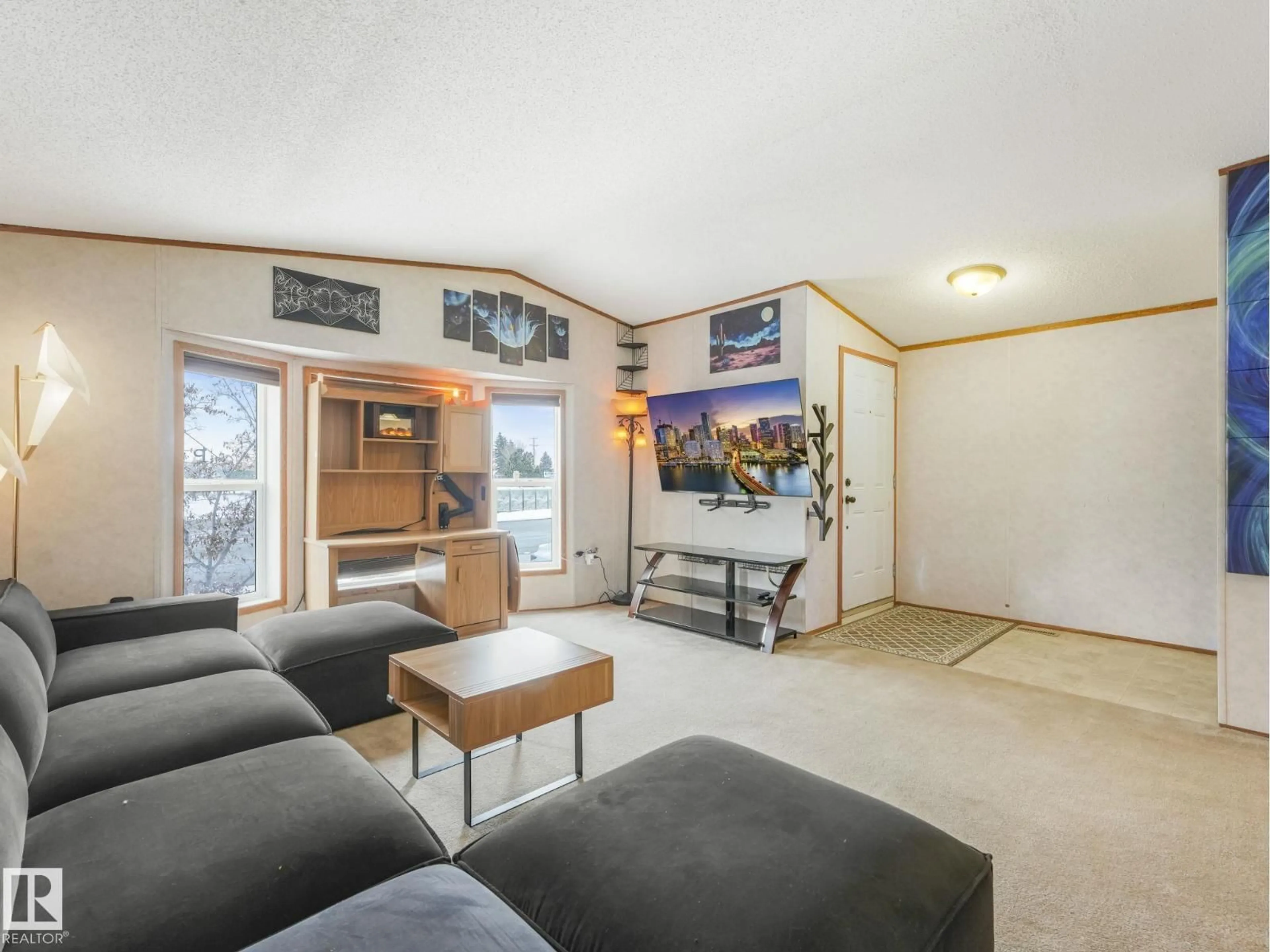 Living room with furniture, unknown for Maple Ridge MH PA NW - 1634 66 AVE, Edmonton Alberta T6P0A6