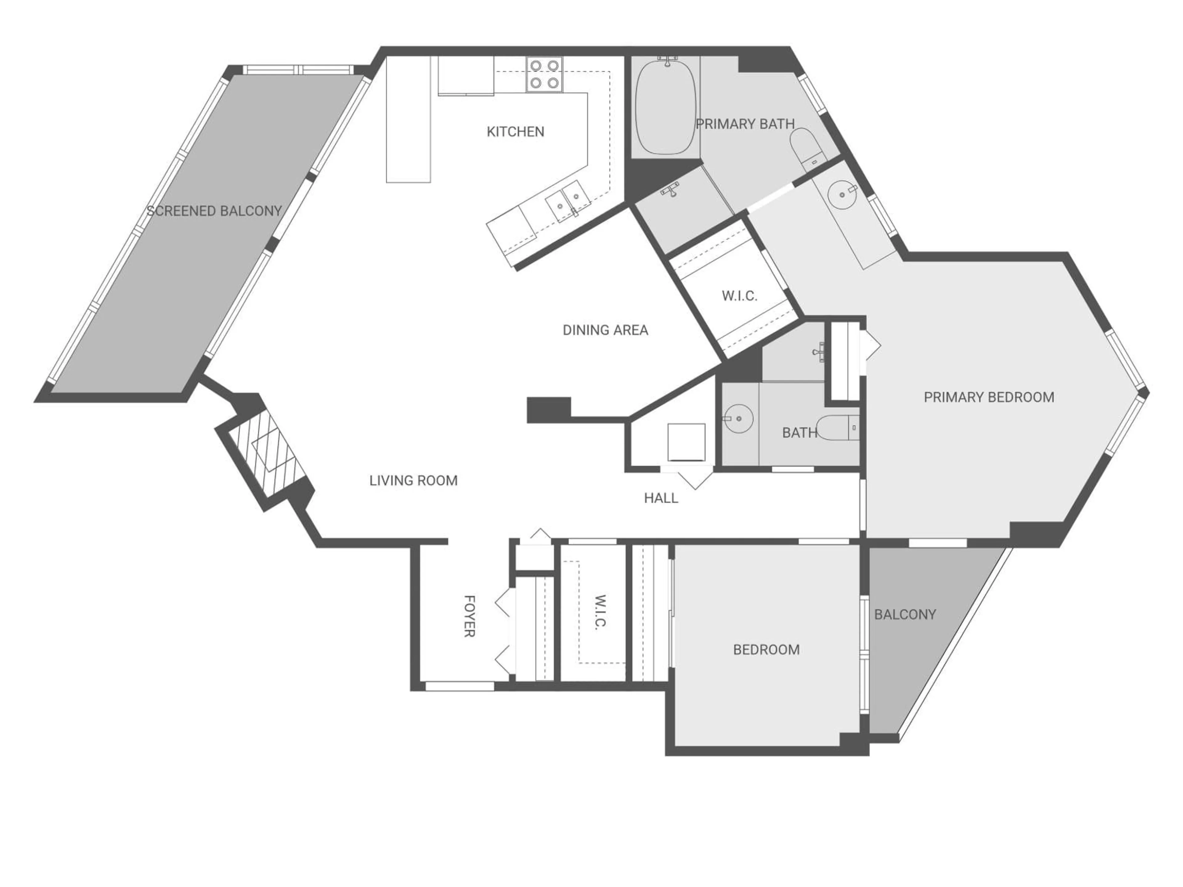Floor plan for 1003 - 12319 JASPER AV, Edmonton Alberta T5N4A7