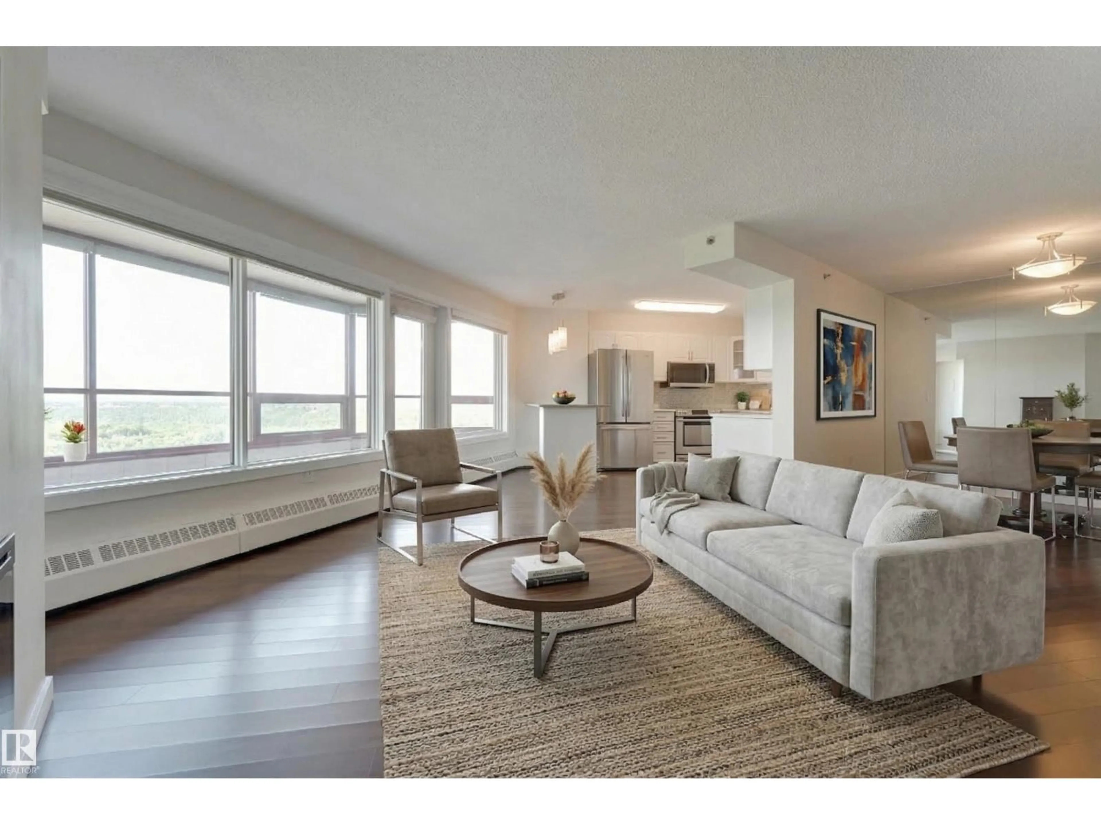 Living room with furniture, unknown for 1003 - 12319 JASPER AV, Edmonton Alberta T5N4A7