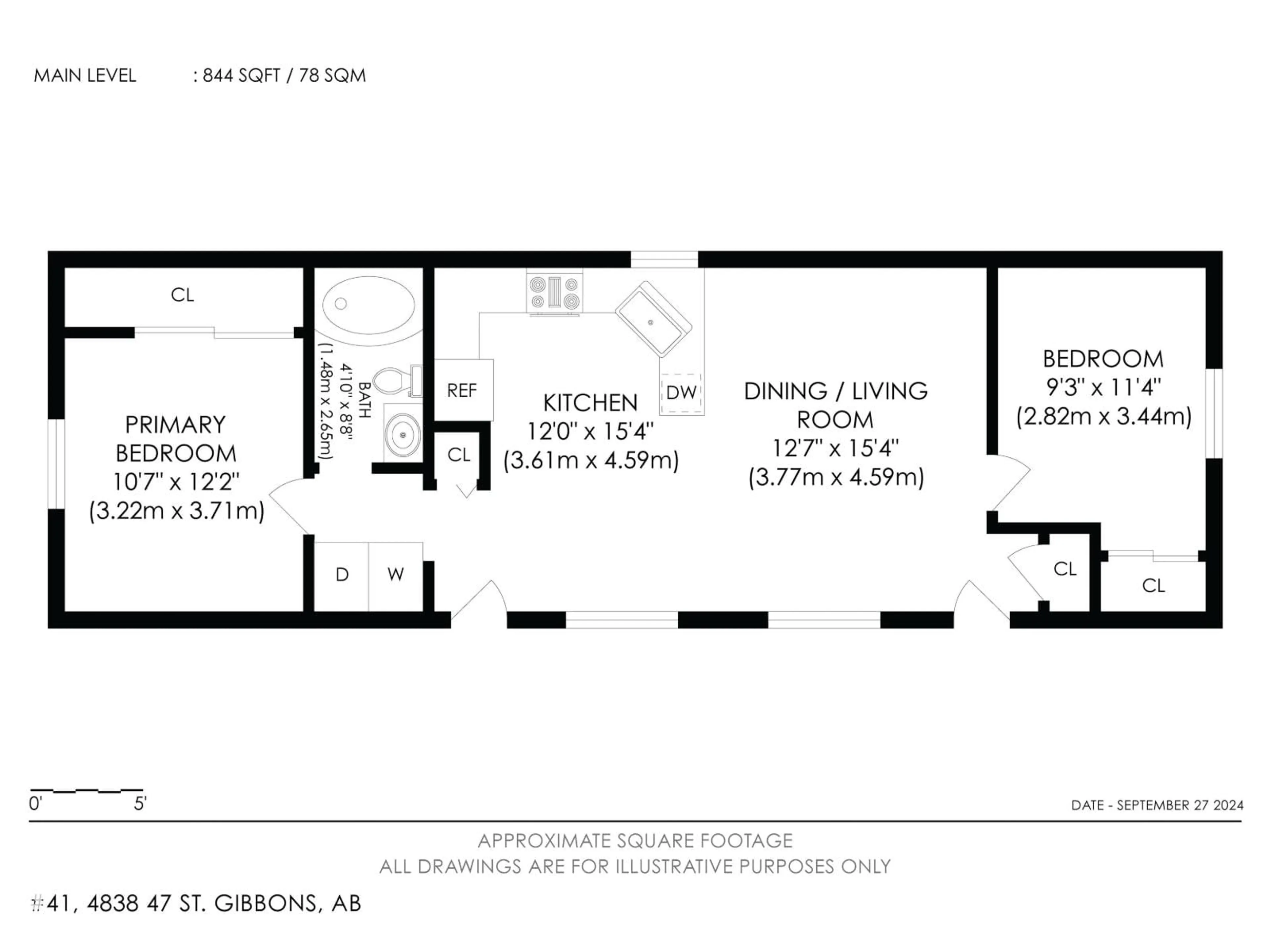 Floor plan for 4839 47 ST, Gibbons Alberta T0A1N0