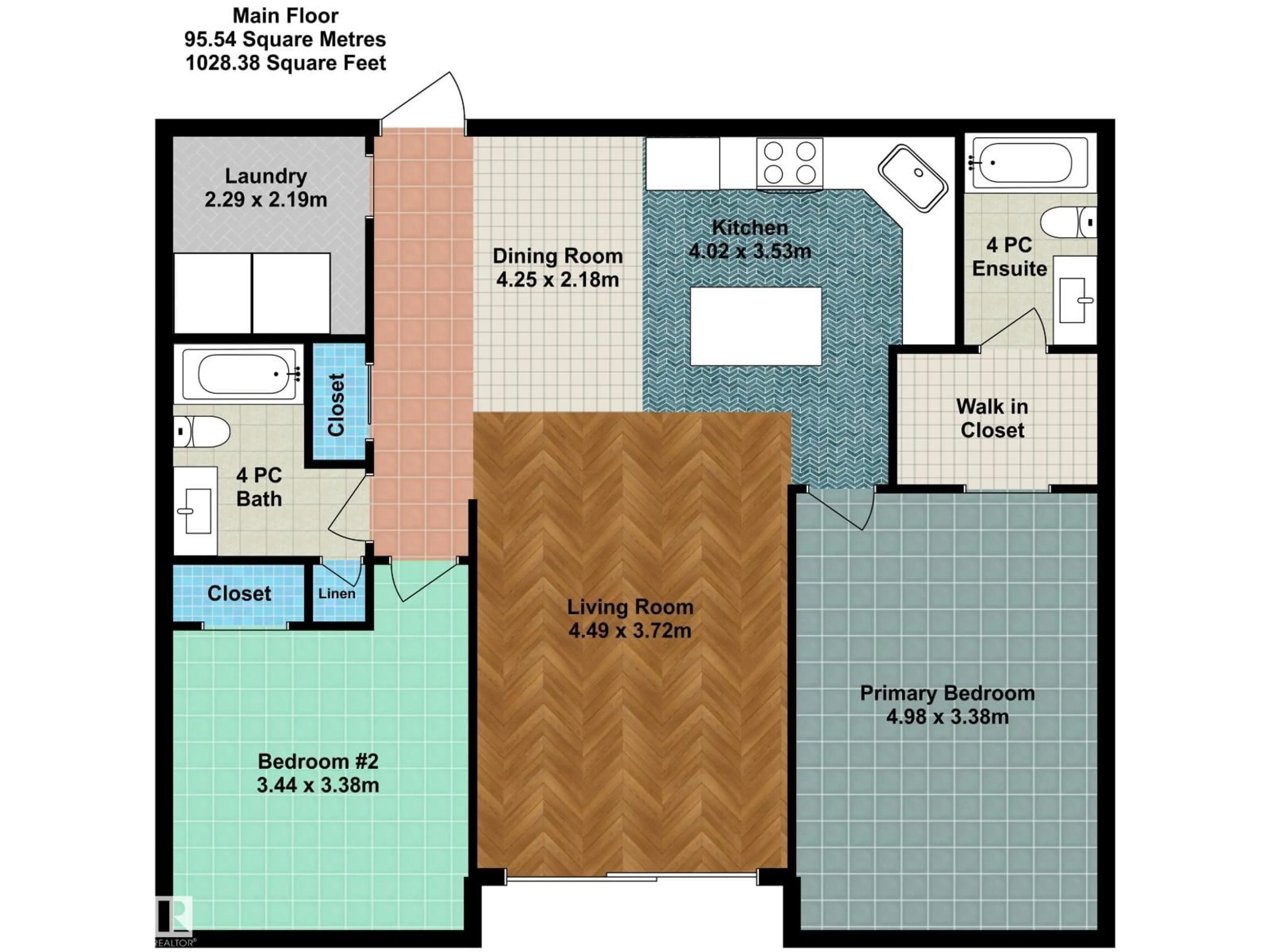 Floor plan for 2430 - 118 GUARDIAN RD NW, Edmonton Alberta T5T6X9